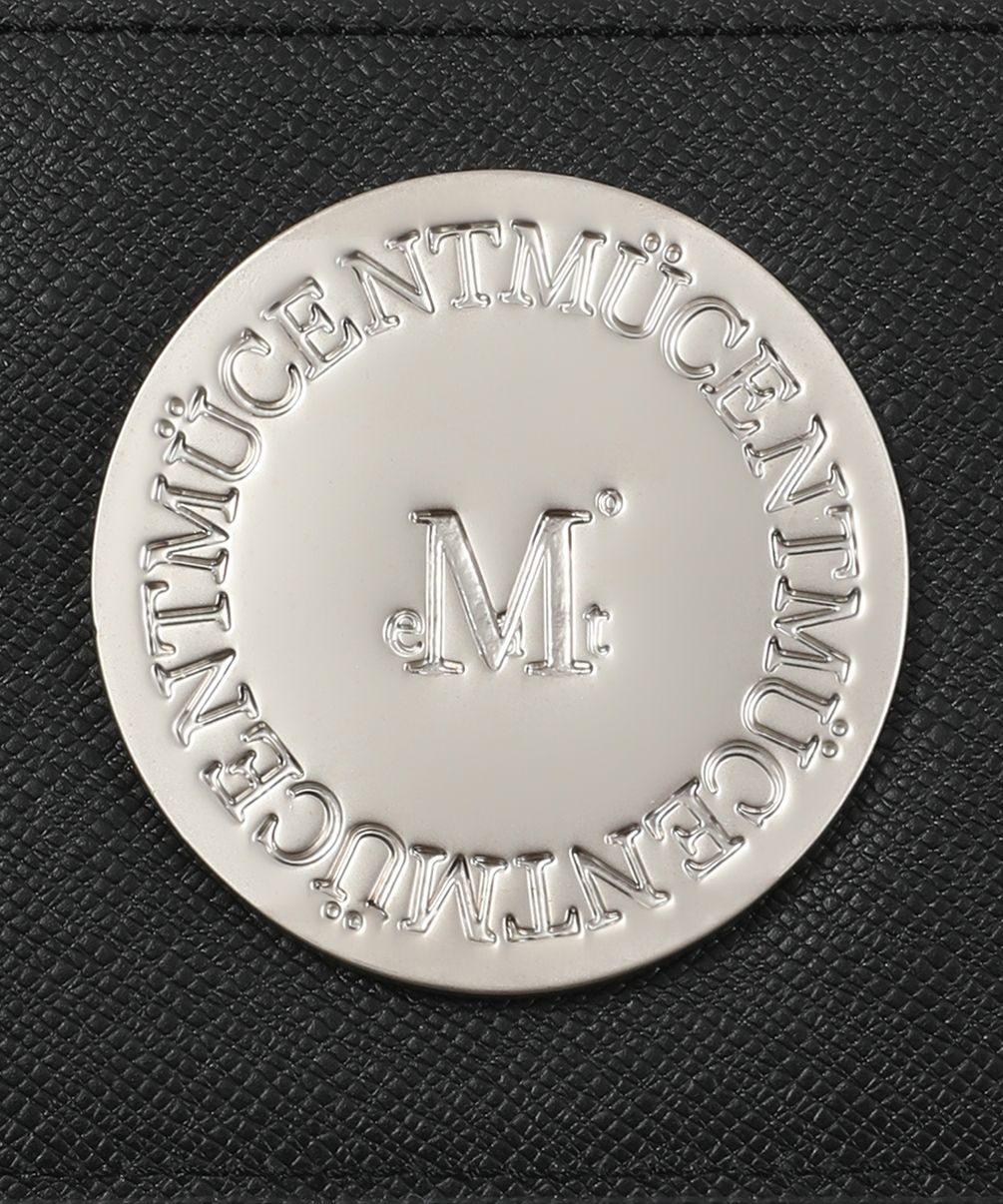 MUCENT☆Round l Logo Saffiano Card Wallet MUSINSA | MUCENT Round Metal Logo Saffiano Card Wallet