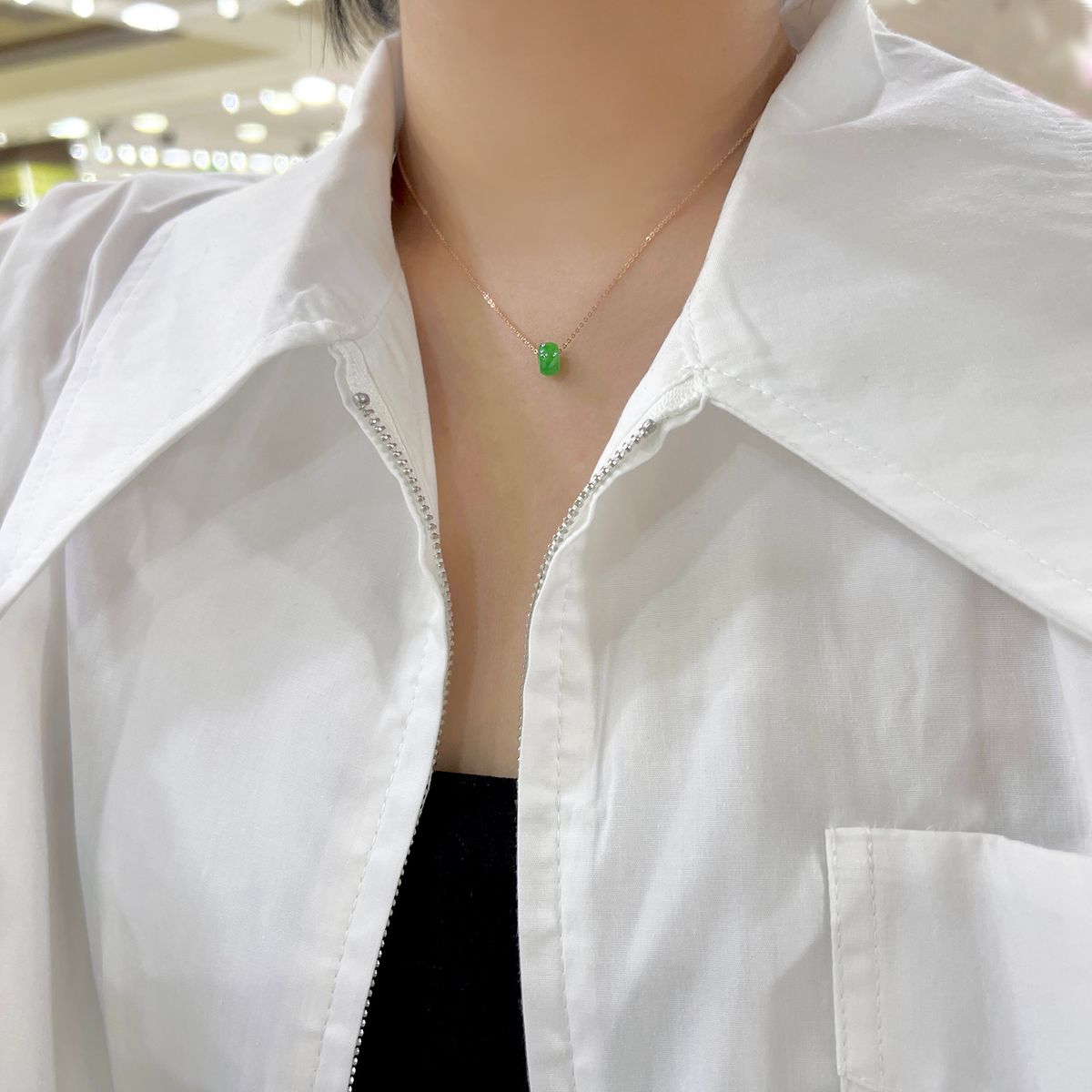 제이라헬(J-RAHEL) [14K/18K 골드] 천연그린비취 목걸이