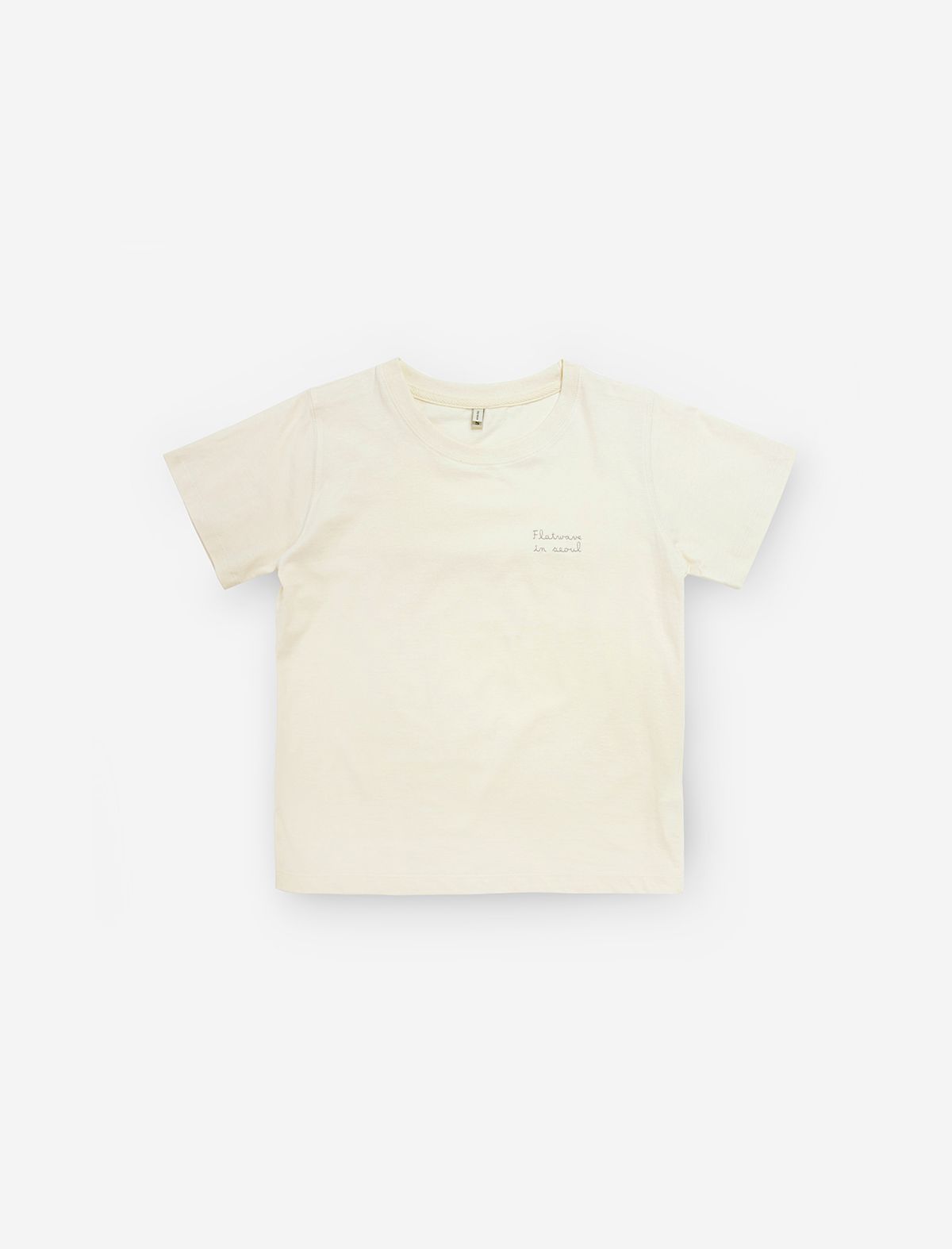 플랫웨이브 인 서울(FLATWAVE IN SEOUL) Fika Classic Logo T-Shirt Beige