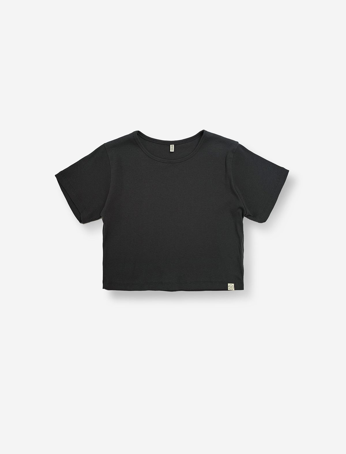 플랫웨이브 인 서울(FLATWAVE IN SEOUL) Samar Crop T-Shirt Charcoal