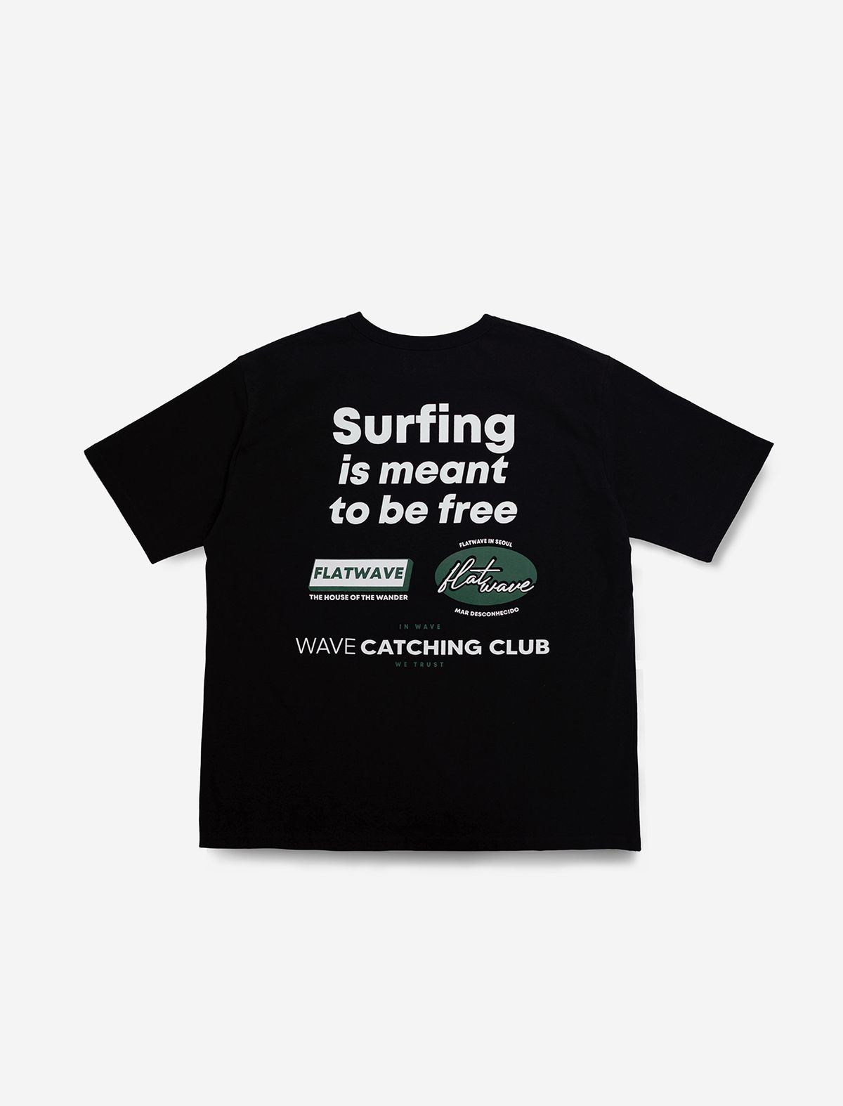 플랫웨이브 인 서울(FLATWAVE IN SEOUL) Knii Print T-Shirt Black