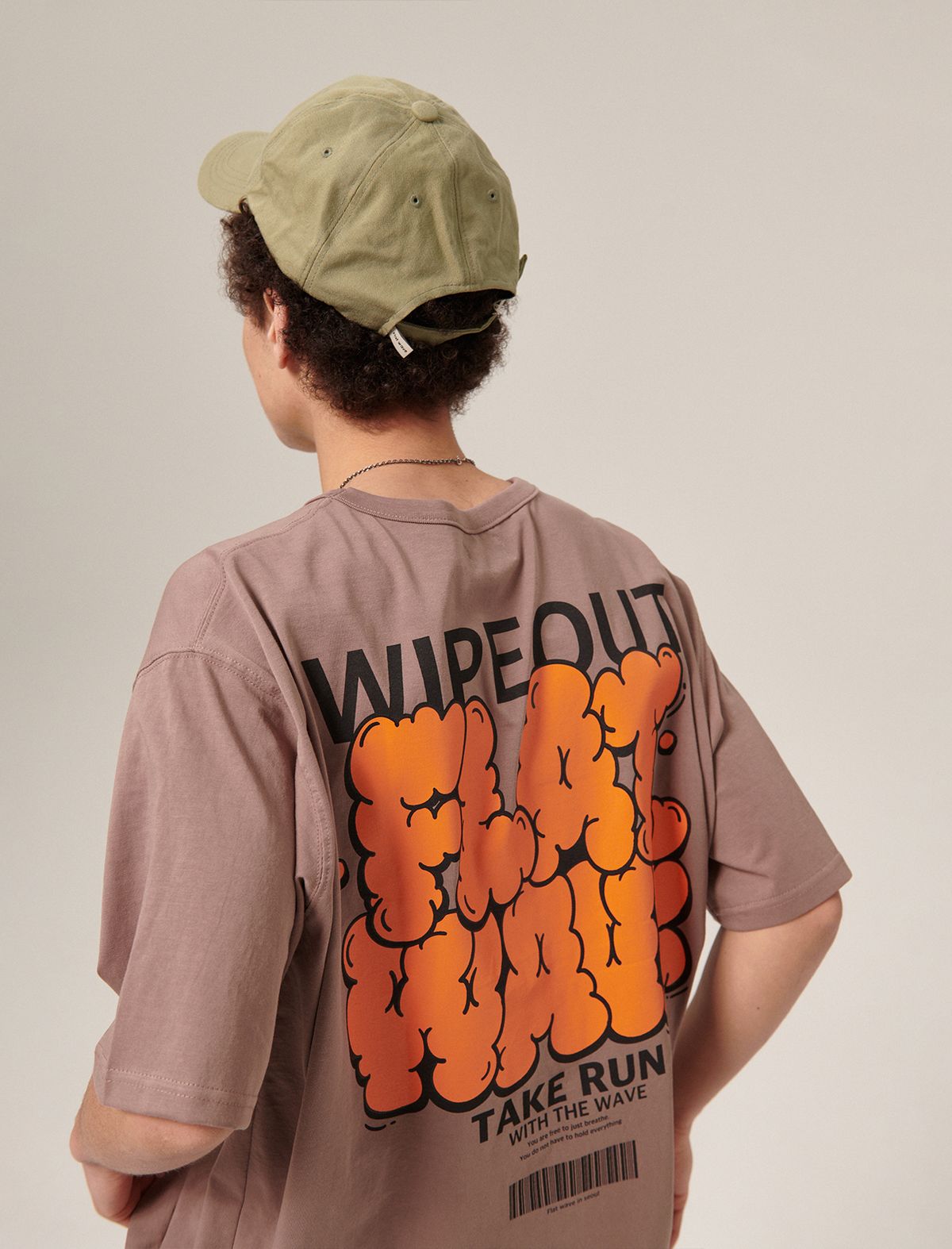 플랫웨이브 인 서울(FLATWAVE IN SEOUL) Blou Print T-Shirt Brown