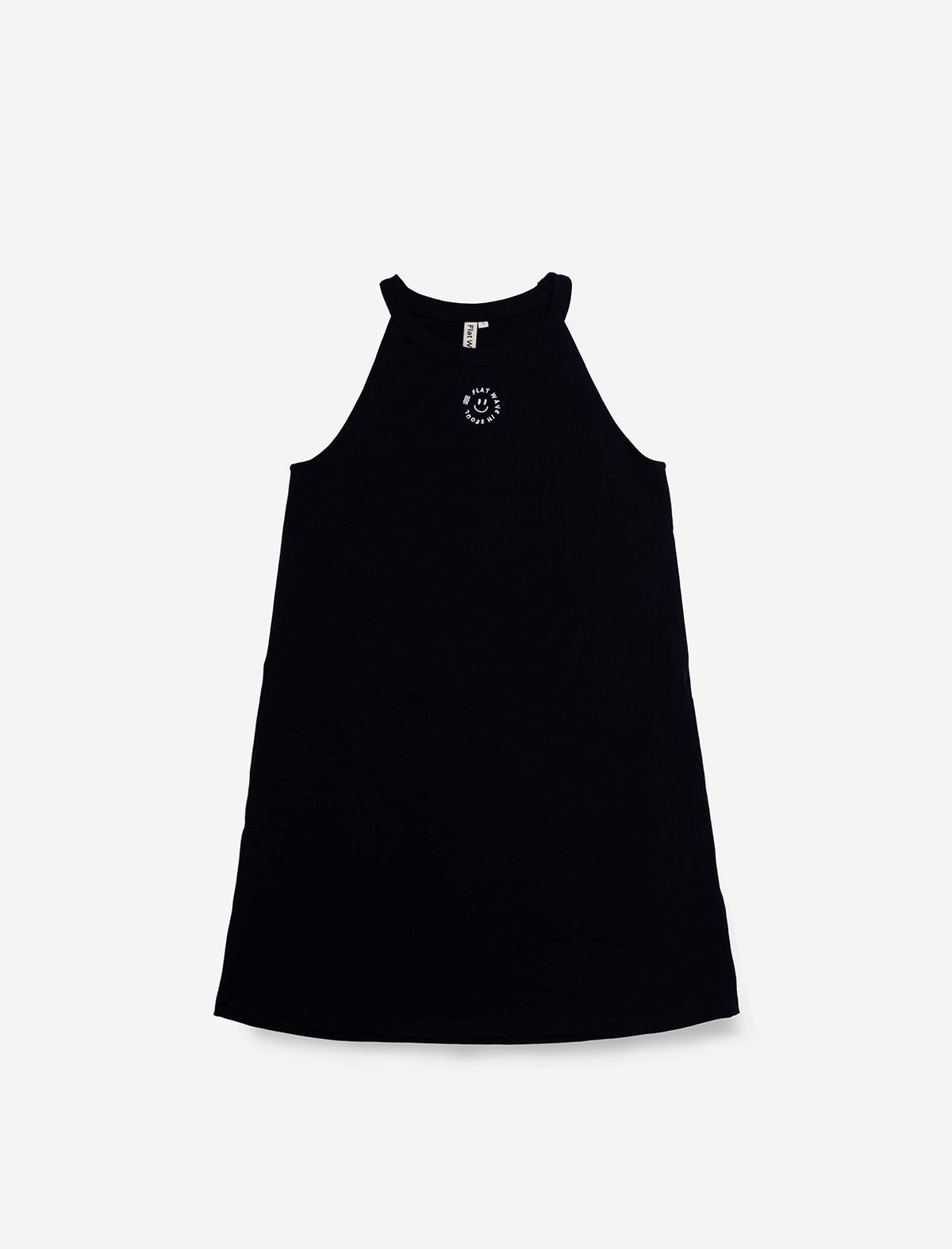 플랫웨이브 인 서울(FLATWAVE IN SEOUL) Lettur Halterneck Onepiece Black