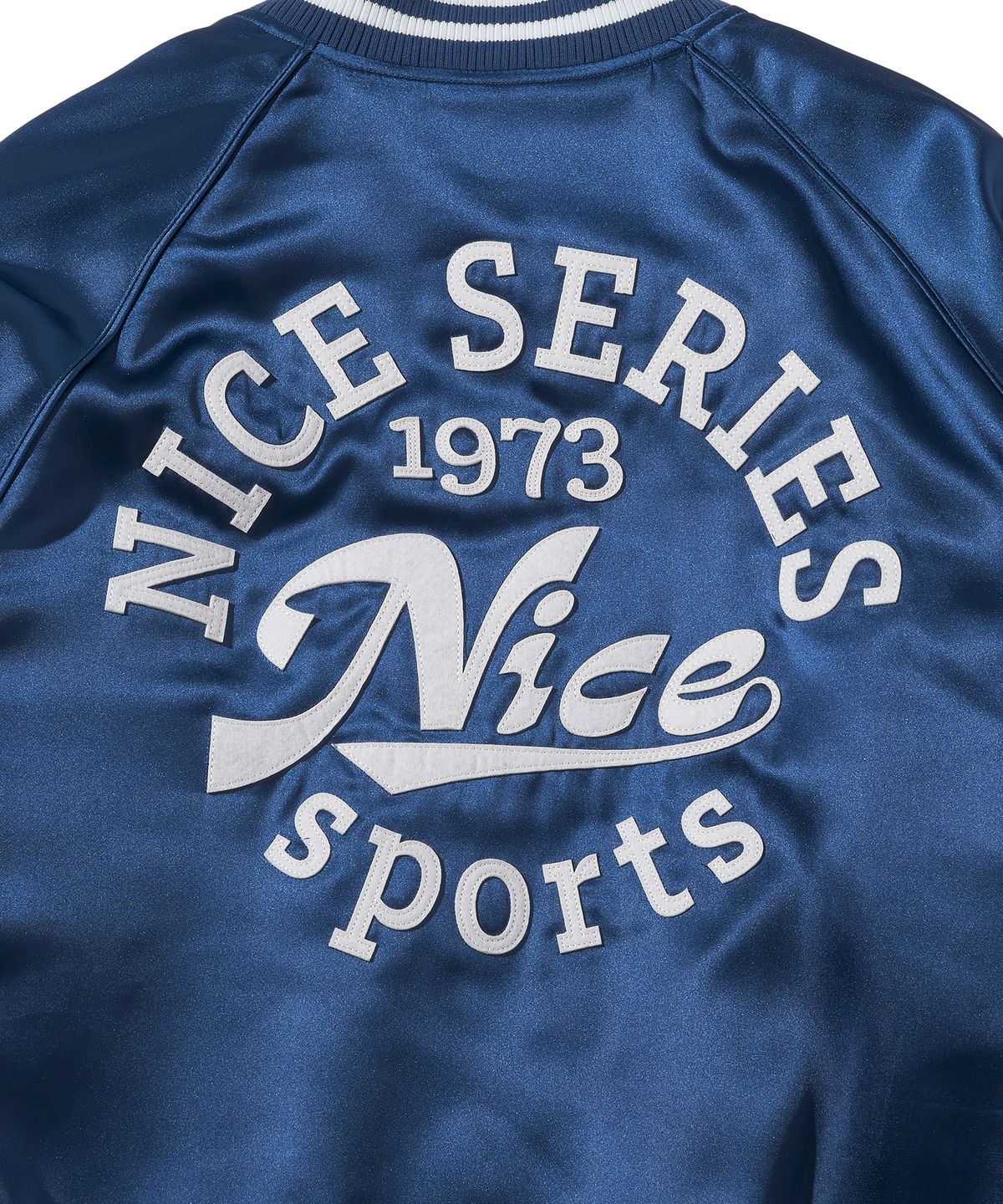 디스커스 애슬레틱(DISCUS ATHLETIC) 나이스웨더 컬래버 Nice Series Stadium Jacket Dark Blue