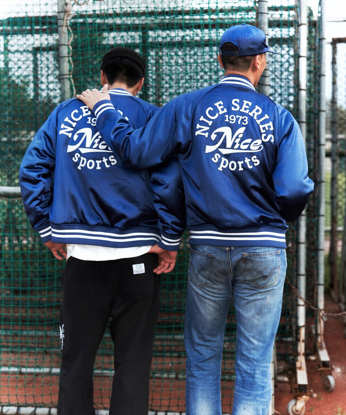 디스커스 애슬레틱(DISCUS ATHLETIC) 나이스웨더 컬래버 Nice Series Stadium Jacket Dark Blue