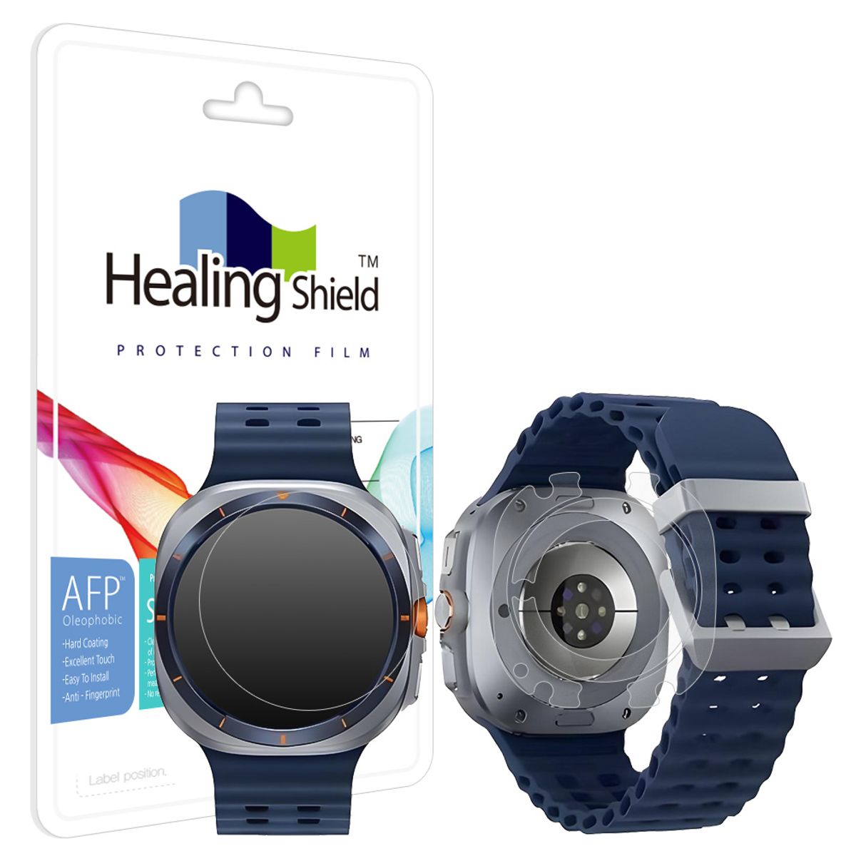 힐링쉴드(HEALINGSHIELD) 갤럭시워치8/7 울트라 47mm 올레포빅 액정보호필름 2매 무광후면필름 2매