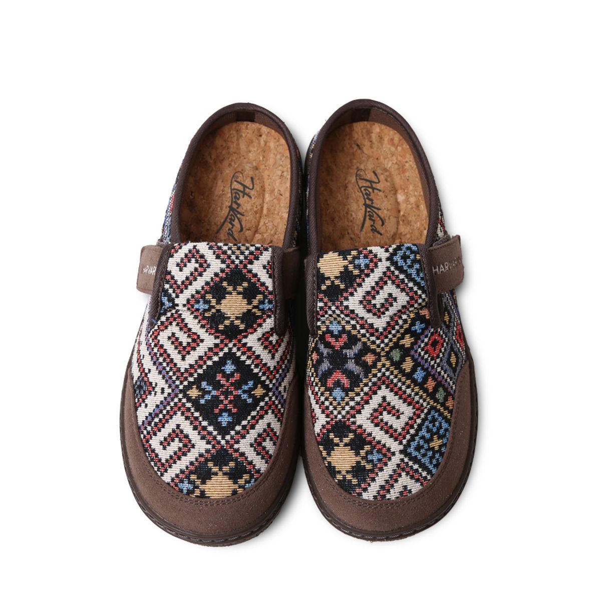 하버드 슈즈(HARVARD SHOES) 스퀘어 자카드 뮬 클래식 블로퍼