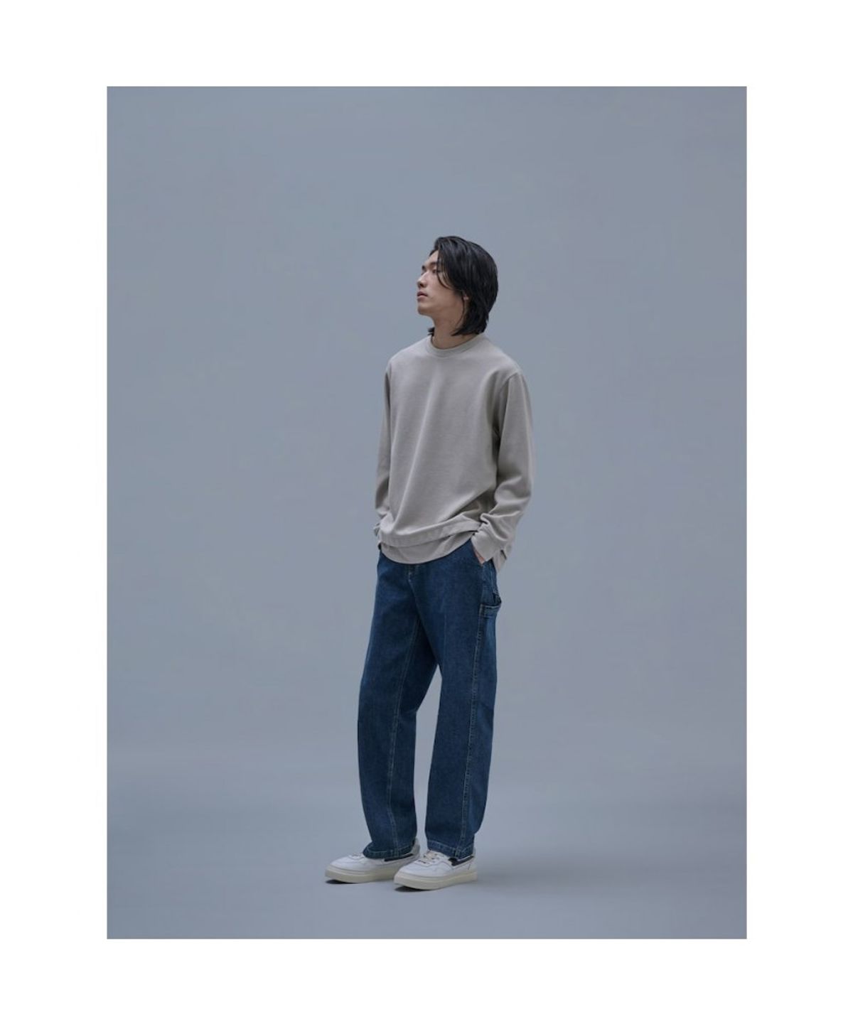 시프트지(SHIFT.G) Woven Patch Round T  Beige