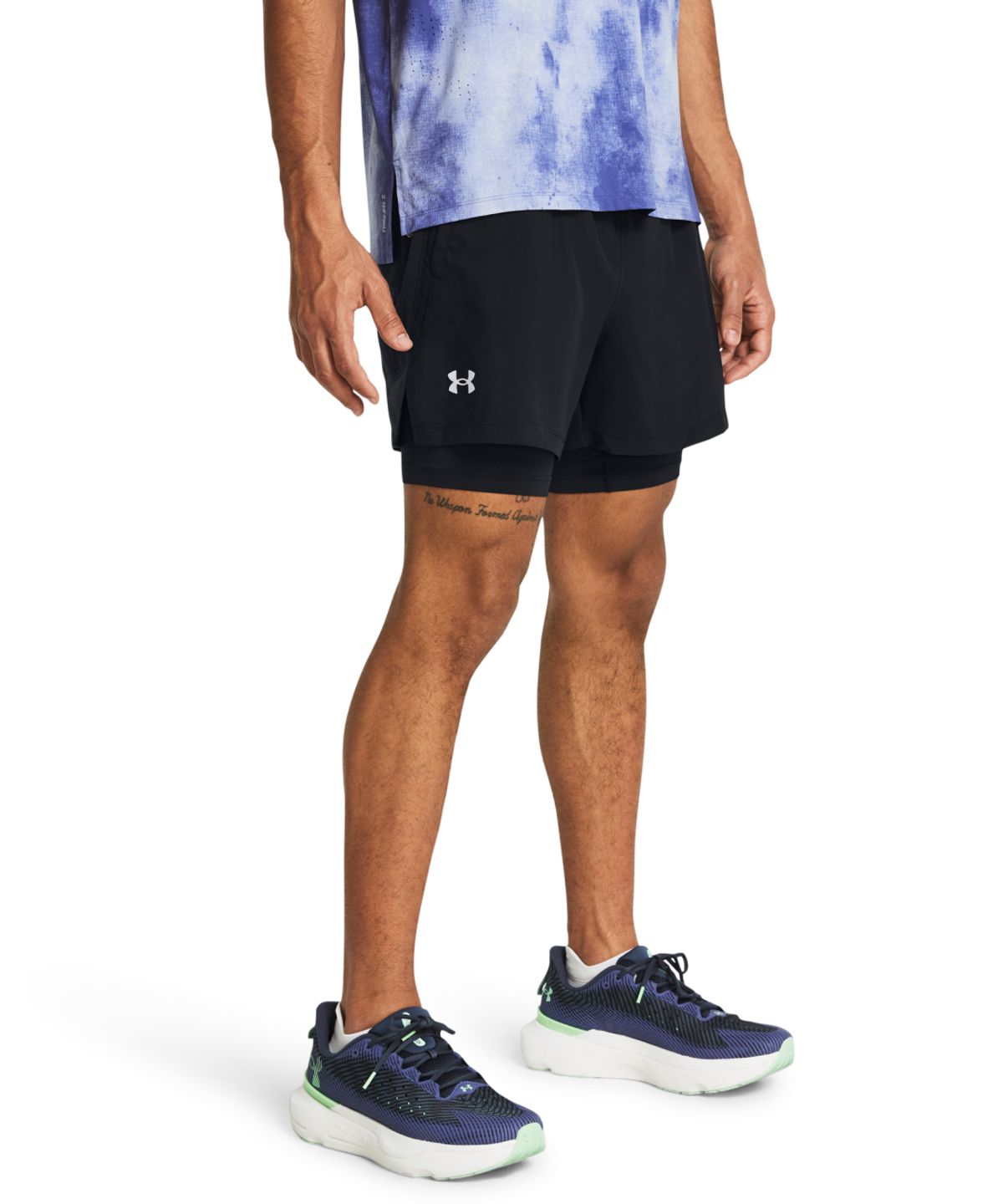 언더아머(UNDERARMOUR) 론치 투인원 5인치 쇼츠 1382640-001