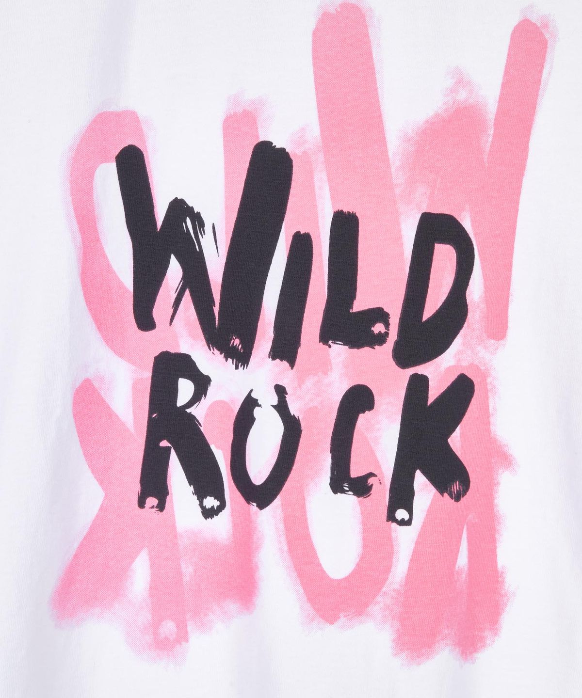 와일드락(WILDROCK) 파이어워크 더블 티셔츠_화이트(핑크프린트)