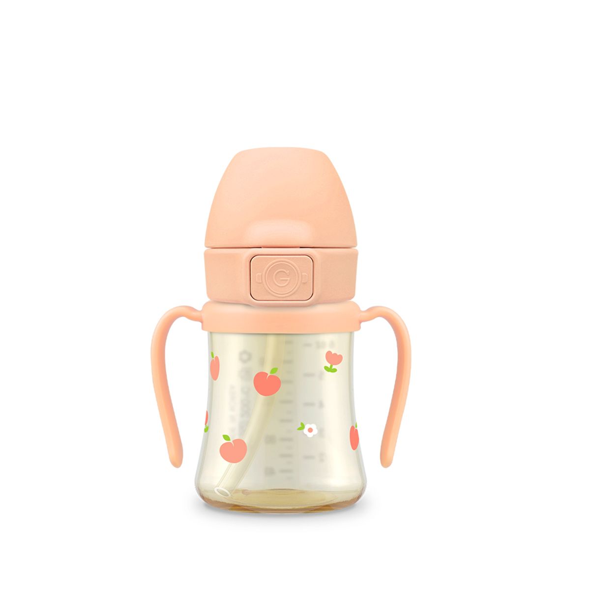 그로미미(GROSMIMI) PPSU 피치플라워 200ml 빨대컵 (로제코랄)