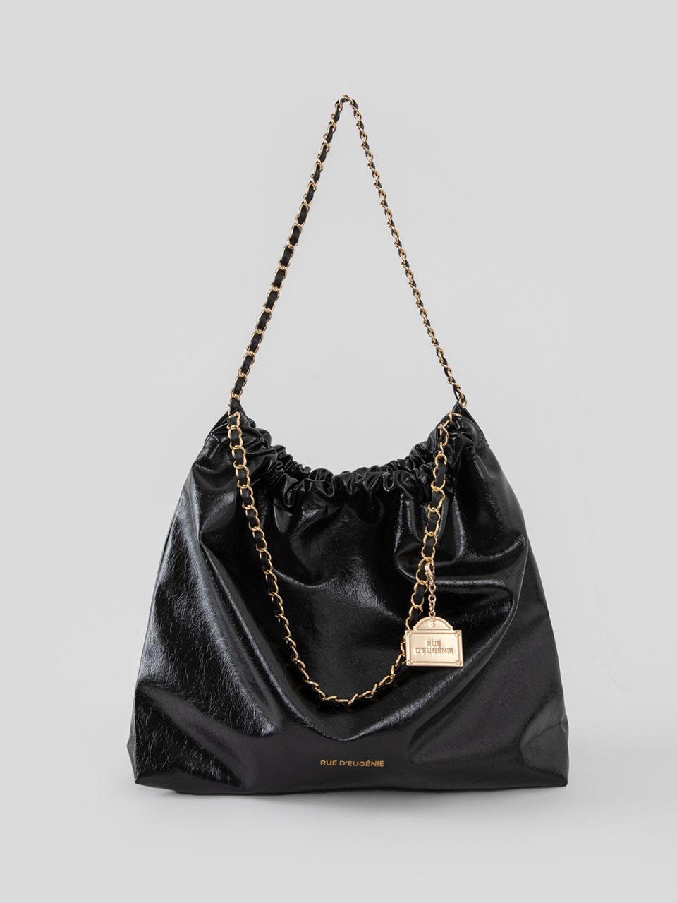 [RUE D’EUGENIE] Synthetic Leather Small Hobo Bag Synthetic Leather Small Hobo Bag - Camel – RUE D'EUGÉNIE