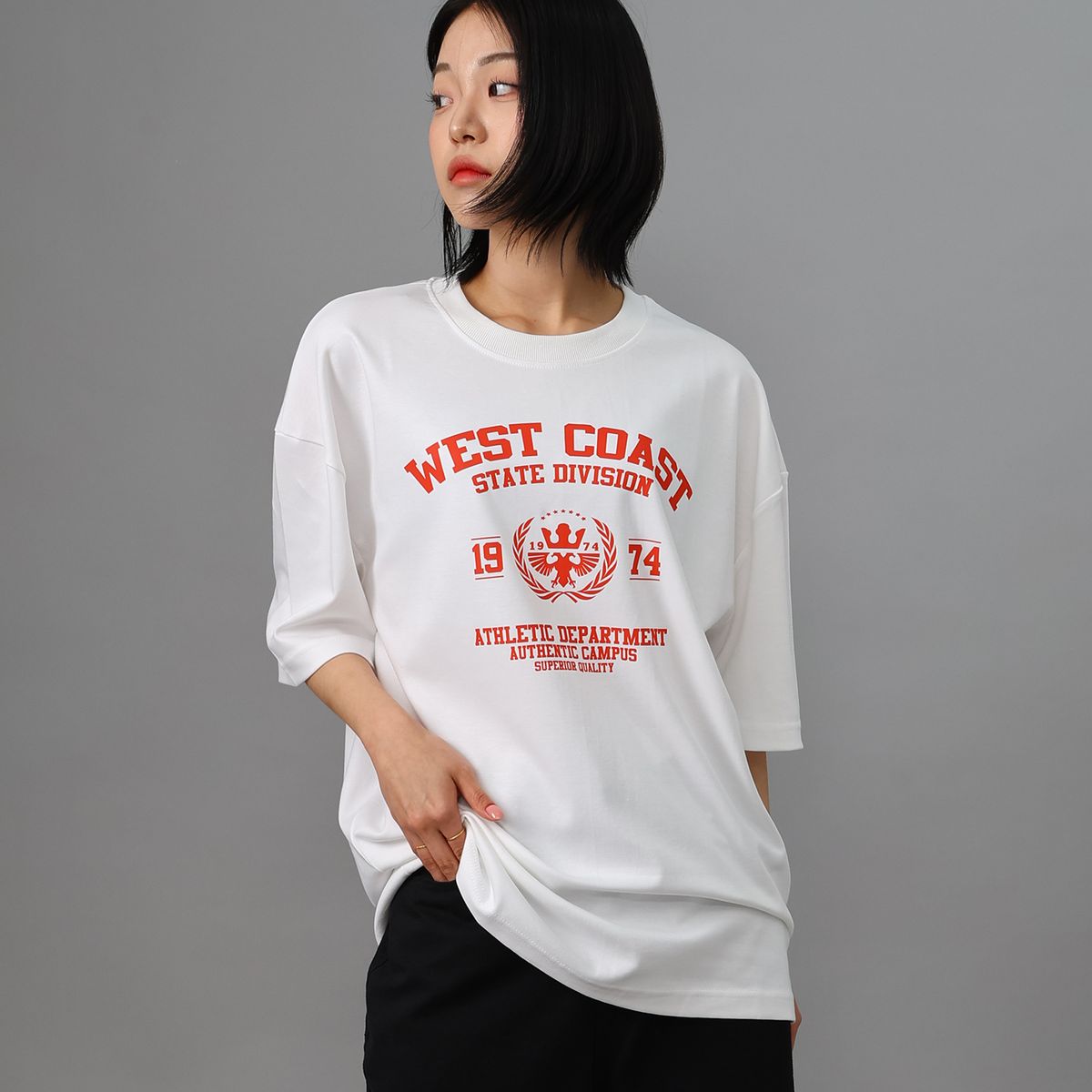 스타일릭스(STYLIX) 웨스트 순면 오버핏 반팔 티셔츠 4COLOR