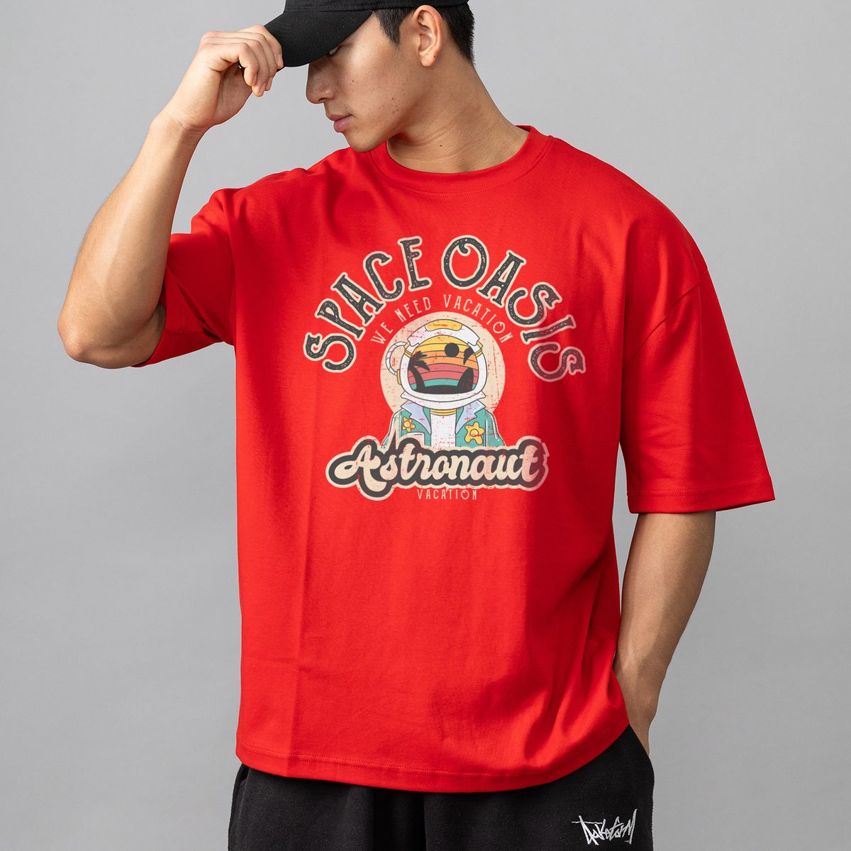 스타일릭스(STYLIX) 스페이스오아시스 순면 오버핏 반팔 티셔츠 4COLOR