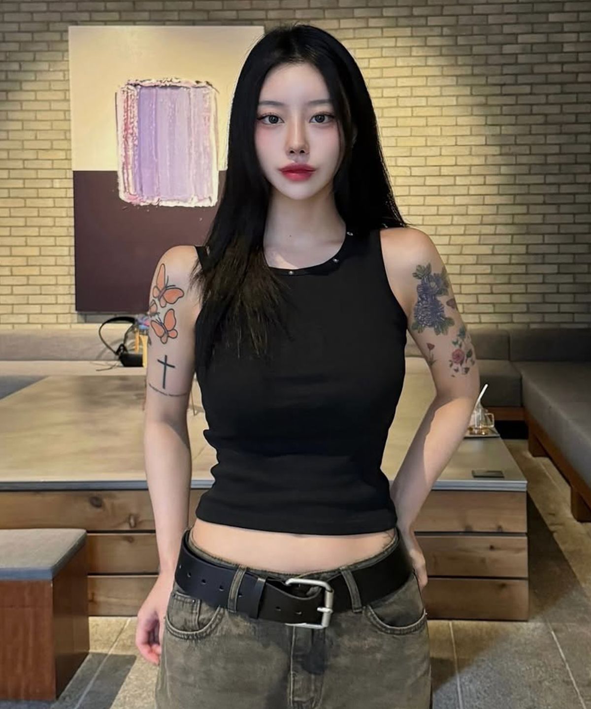 레킴(LEKIM) LWE 스터드 나시 블랙 (우먼)