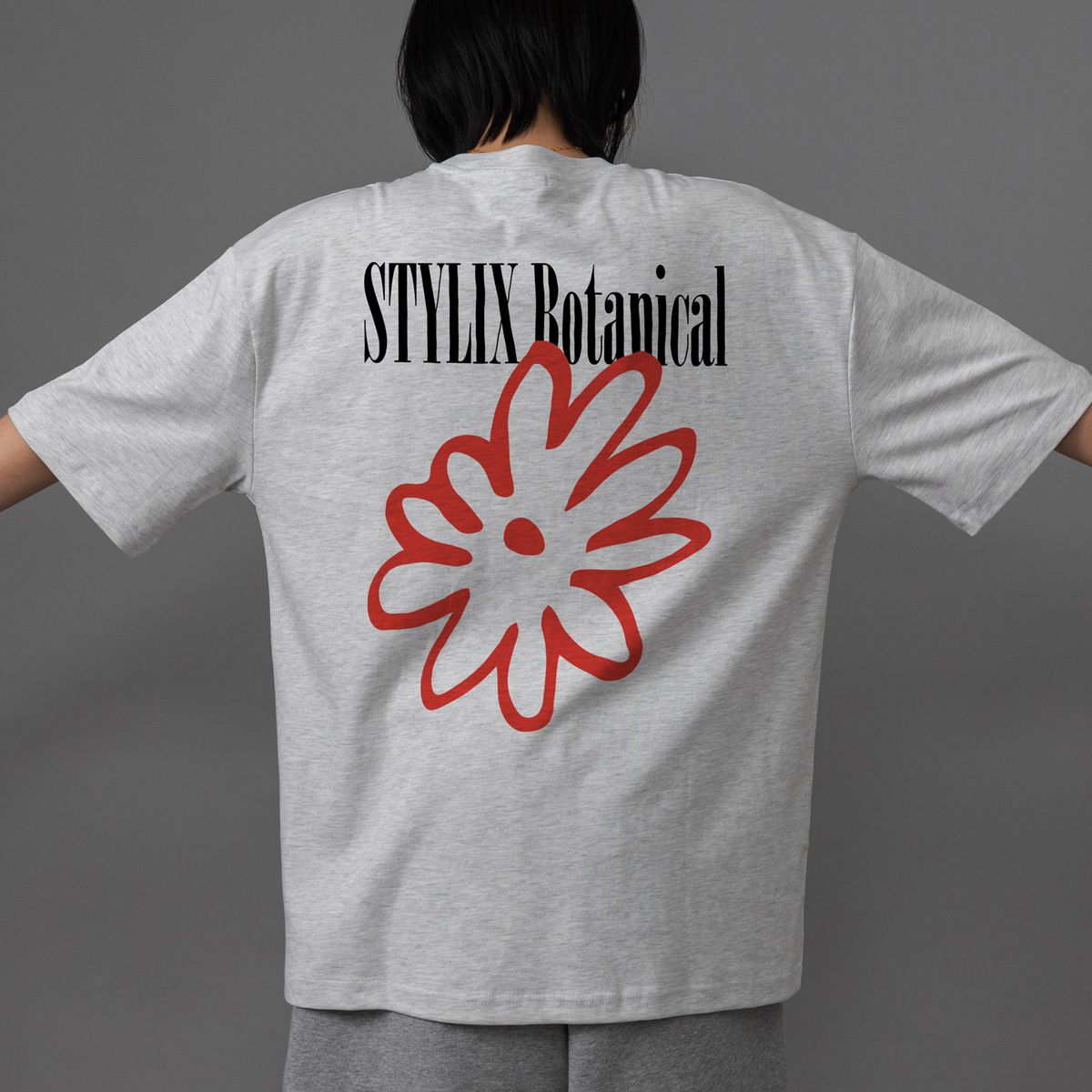 스타일릭스(STYLIX) 보타니컬 순면 오버핏 반팔 티셔츠 3COLOR