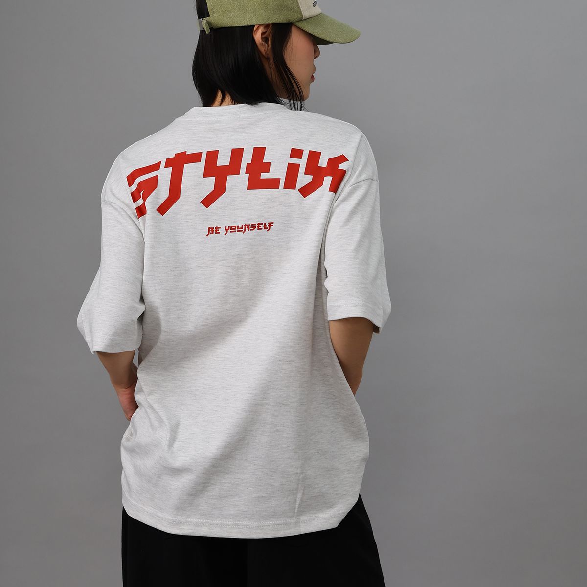 스타일릭스(STYLIX) 레터링D 순면 오버핏 반팔 티셔츠 4COLOR