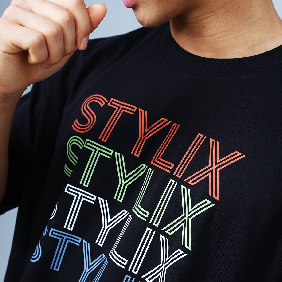 스타일릭스(STYLIX) 레터링A 순면 오버핏 반팔 티셔츠 3COLOR