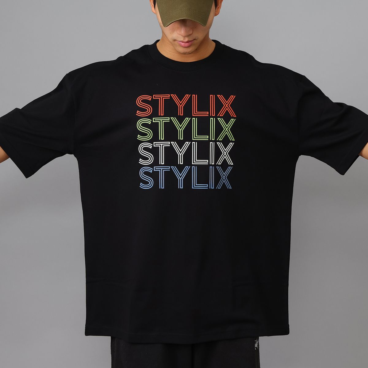 스타일릭스(STYLIX) 레터링A 순면 오버핏 반팔 티셔츠 3COLOR