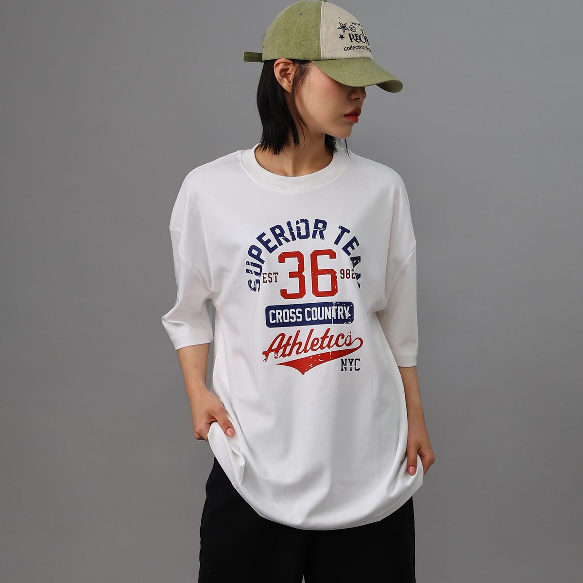 스타일릭스(STYLIX) 슈페리어36 순면 오버핏 반팔 티셔츠 2COLOR