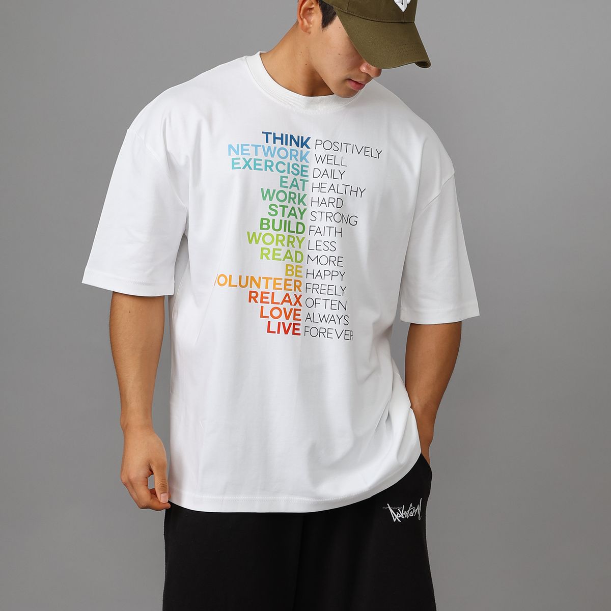 스타일릭스(STYLIX) 네트워크 순면 오버핏 반팔 티셔츠 3COLOR