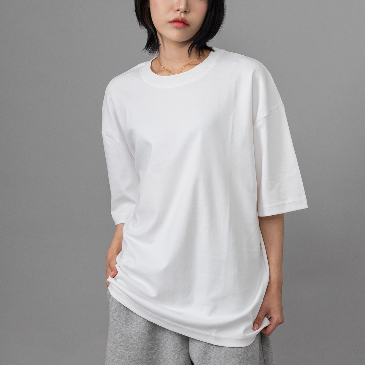 스타일릭스(STYLIX) 무지 순면 오버핏 반팔 티셔츠 4COLOR