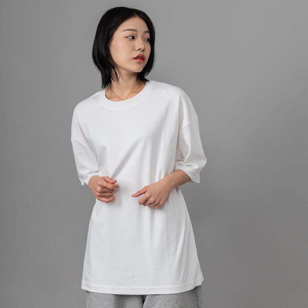 스타일릭스(STYLIX) 무지 순면 오버핏 반팔 티셔츠 4COLOR
