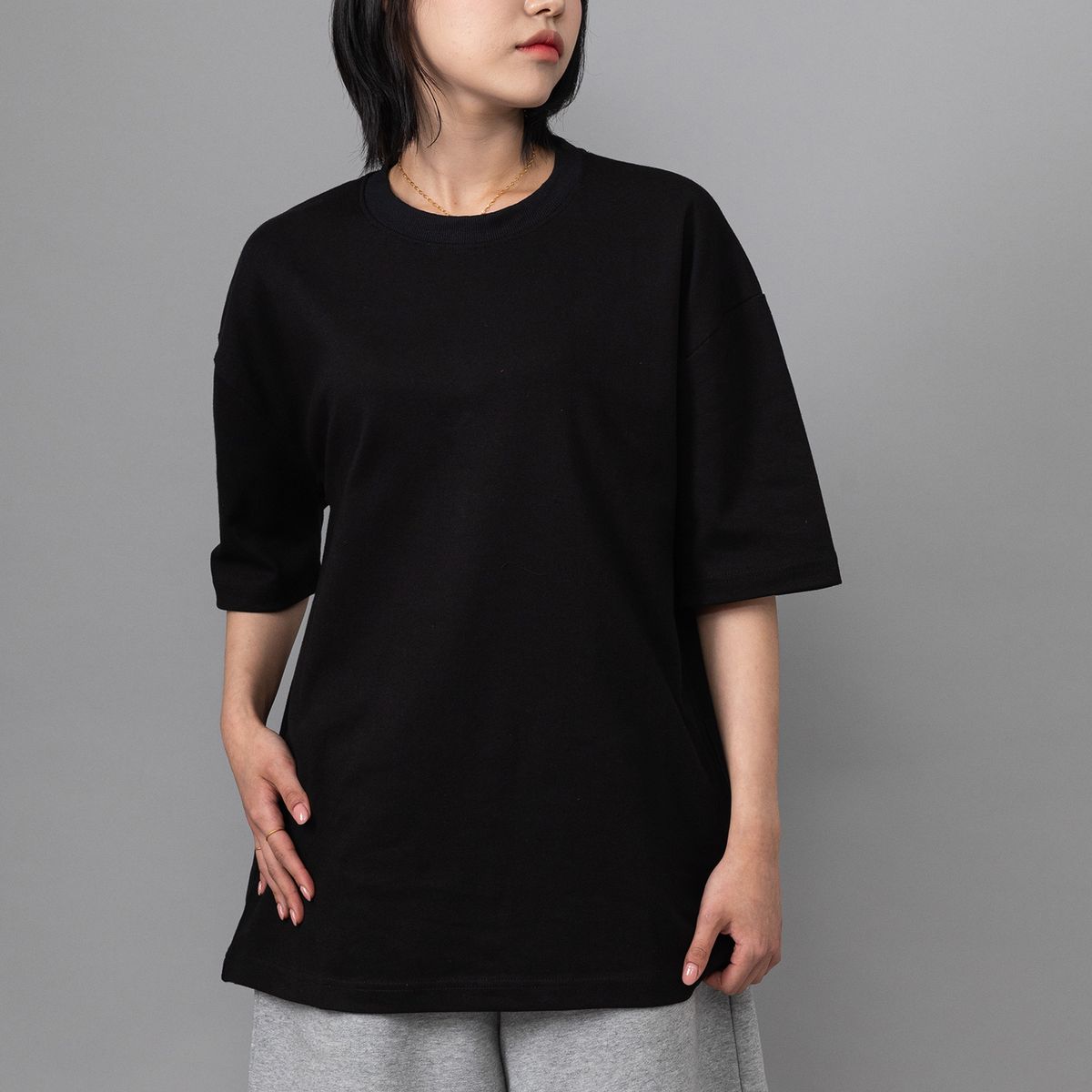 스타일릭스(STYLIX) 무지 순면 오버핏 반팔 티셔츠 4COLOR