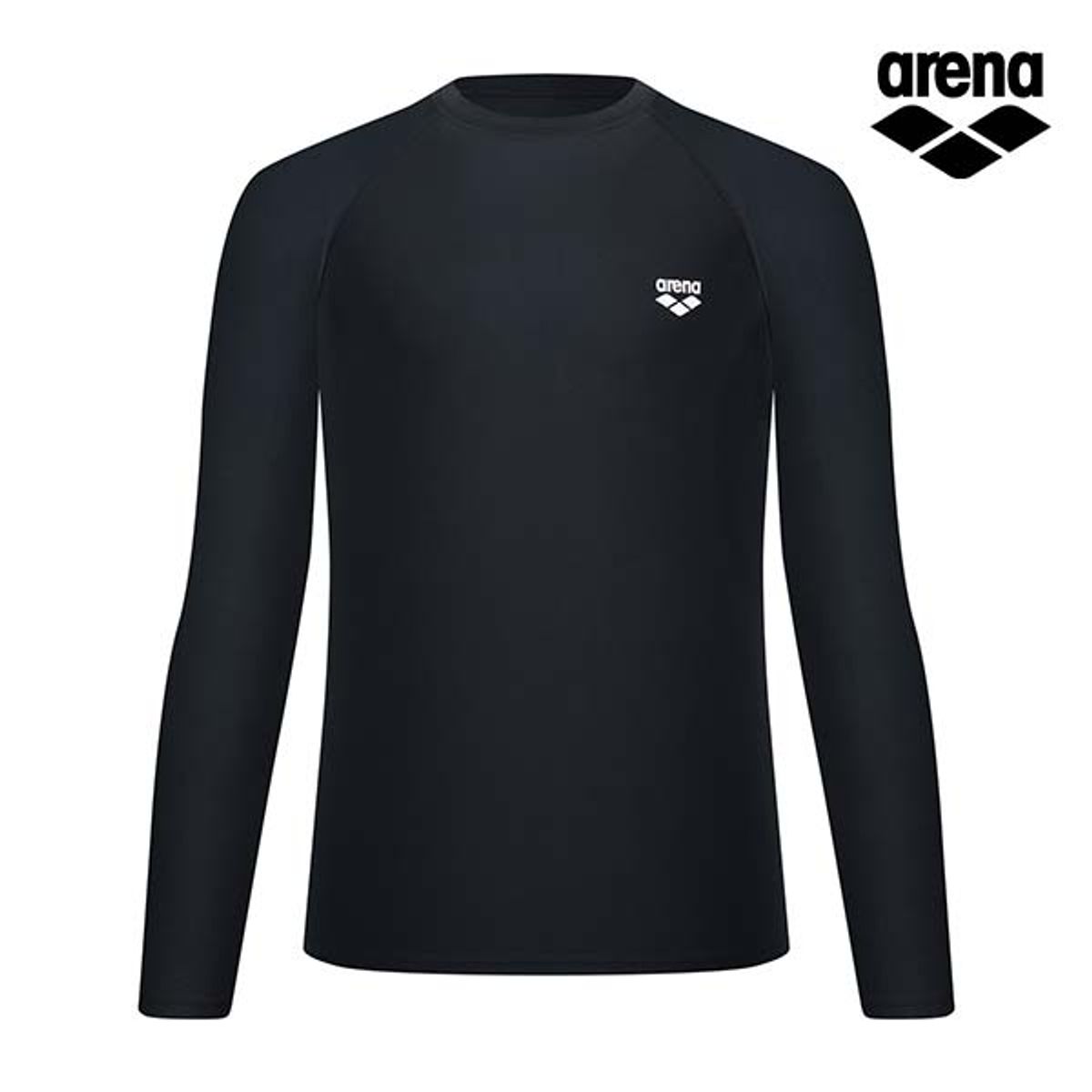 아레나(ARENA) 남성 선셋 릴렉스핏 래쉬가드 A4BM1RR46BLK