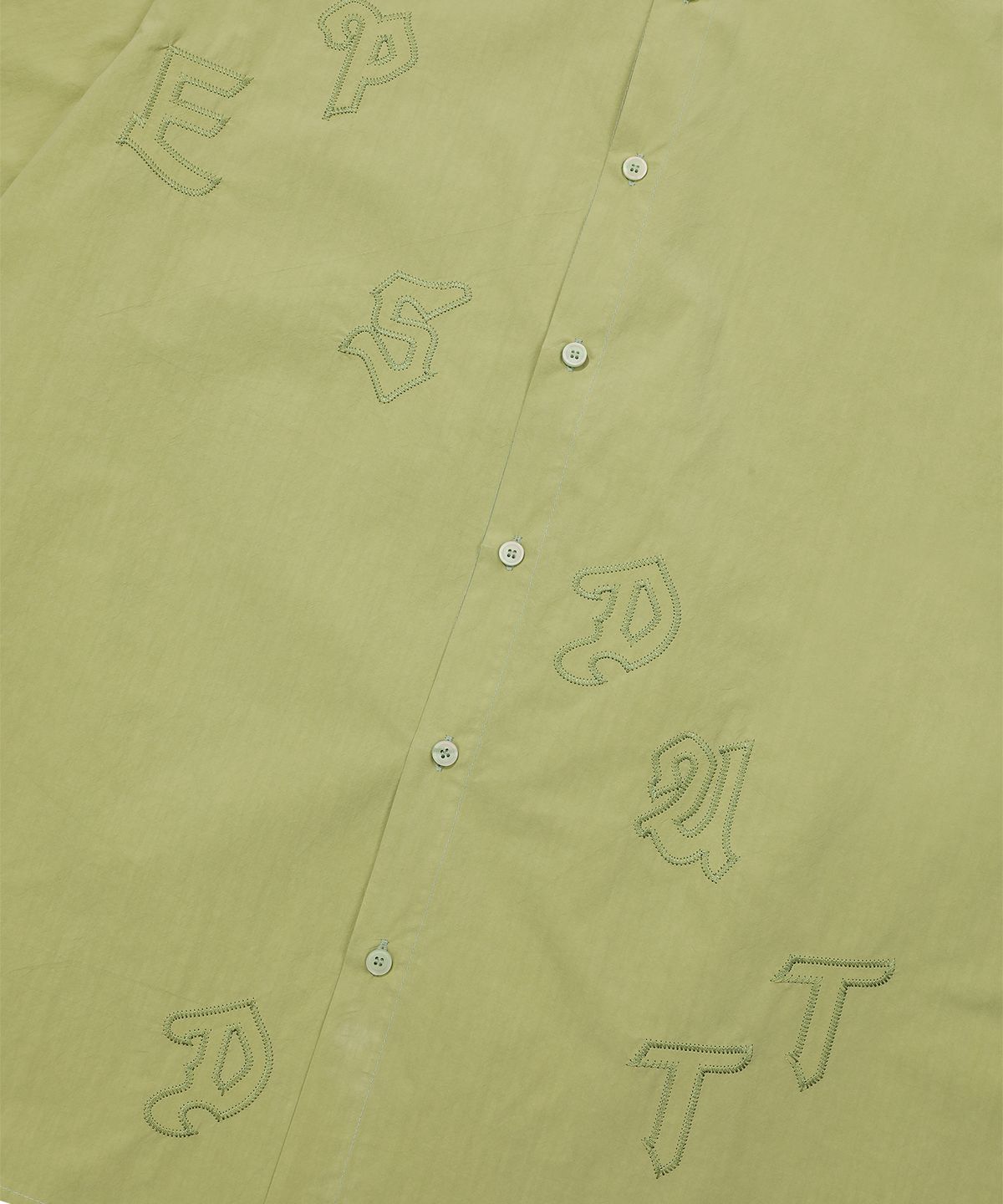 에피소드 언타이틀(EPISODE UNTITLED) LOGO PATCH APPLIQUE HALF SLEEVES SHIRTS_GREEN