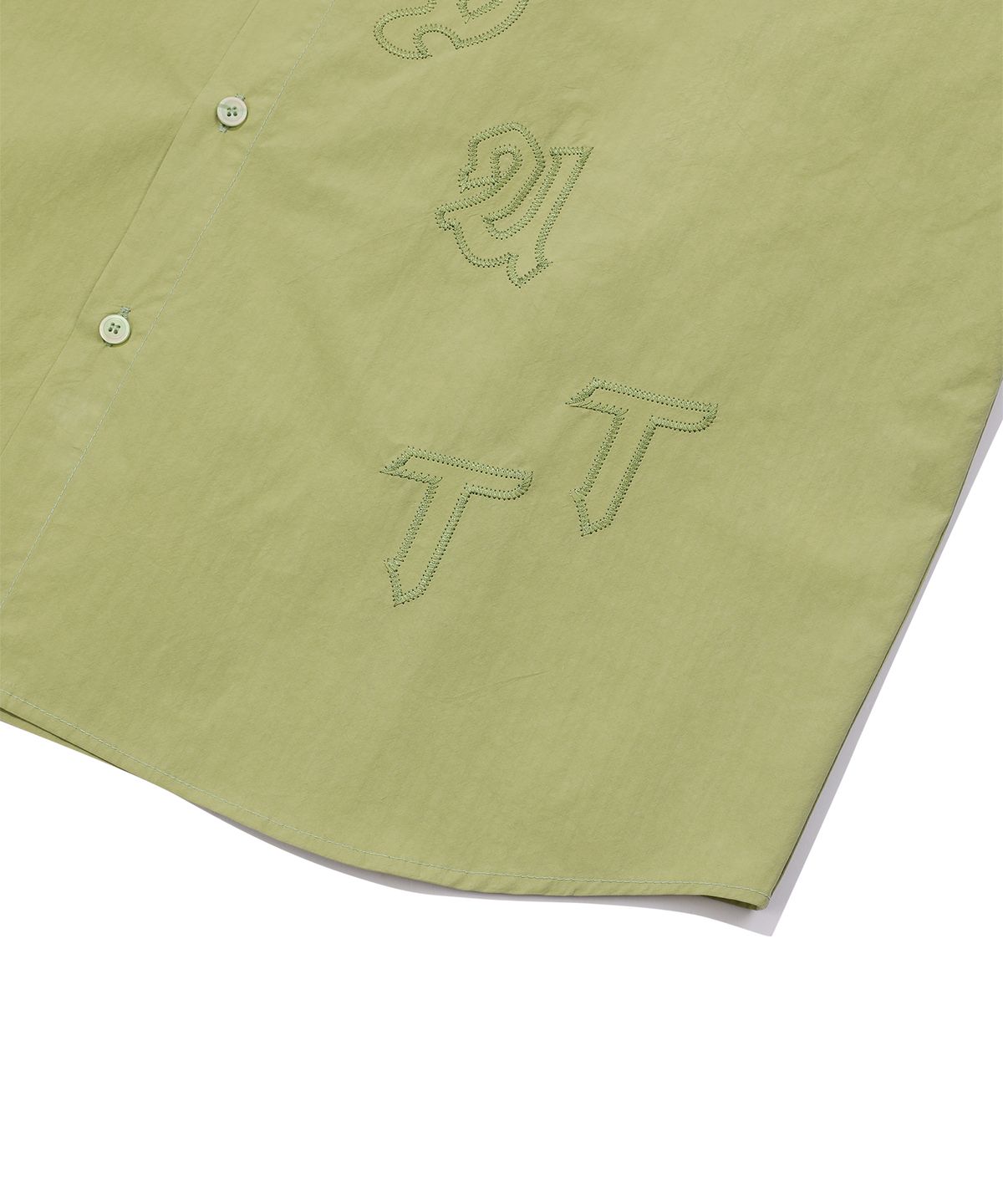 에피소드 언타이틀(EPISODE UNTITLED) LOGO PATCH APPLIQUE HALF SLEEVES SHIRTS_GREEN