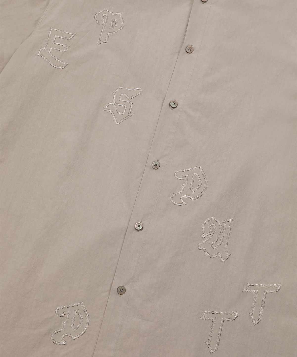 에피소드 언타이틀(EPISODE UNTITLED) LOGO PATCH APPLIQUE HALF SLEEVES SHIRTS_BROWN