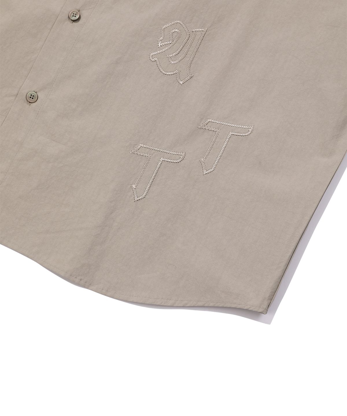 에피소드 언타이틀(EPISODE UNTITLED) LOGO PATCH APPLIQUE HALF SLEEVES SHIRTS_BROWN