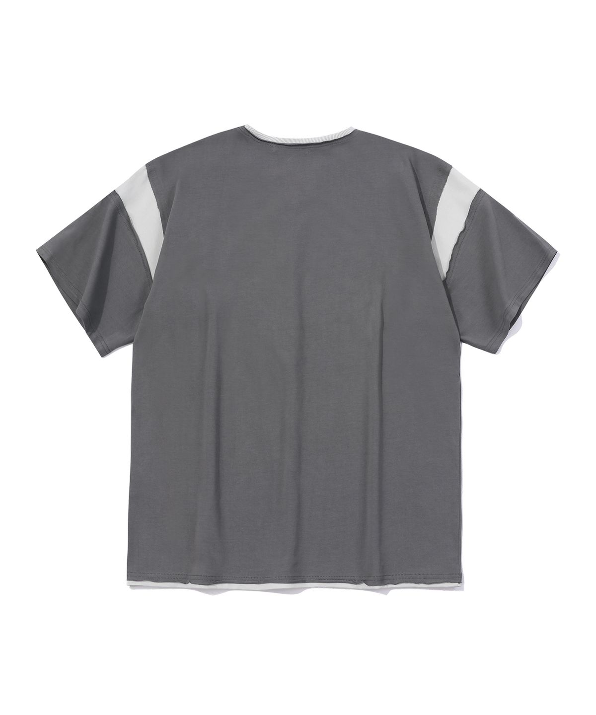 에피소드 언타이틀(EPISODE UNTITLED) MATCH COLORS LOGO PRINT T-SHIRT_DARK GREY