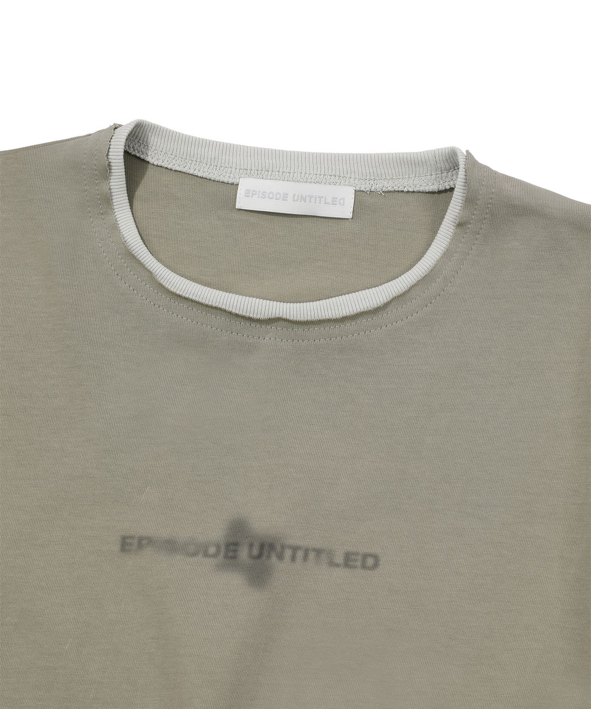 에피소드 언타이틀(EPISODE UNTITLED) MATCH COLORS LOGO PRINT T-SHIRT_MINT KHAKI