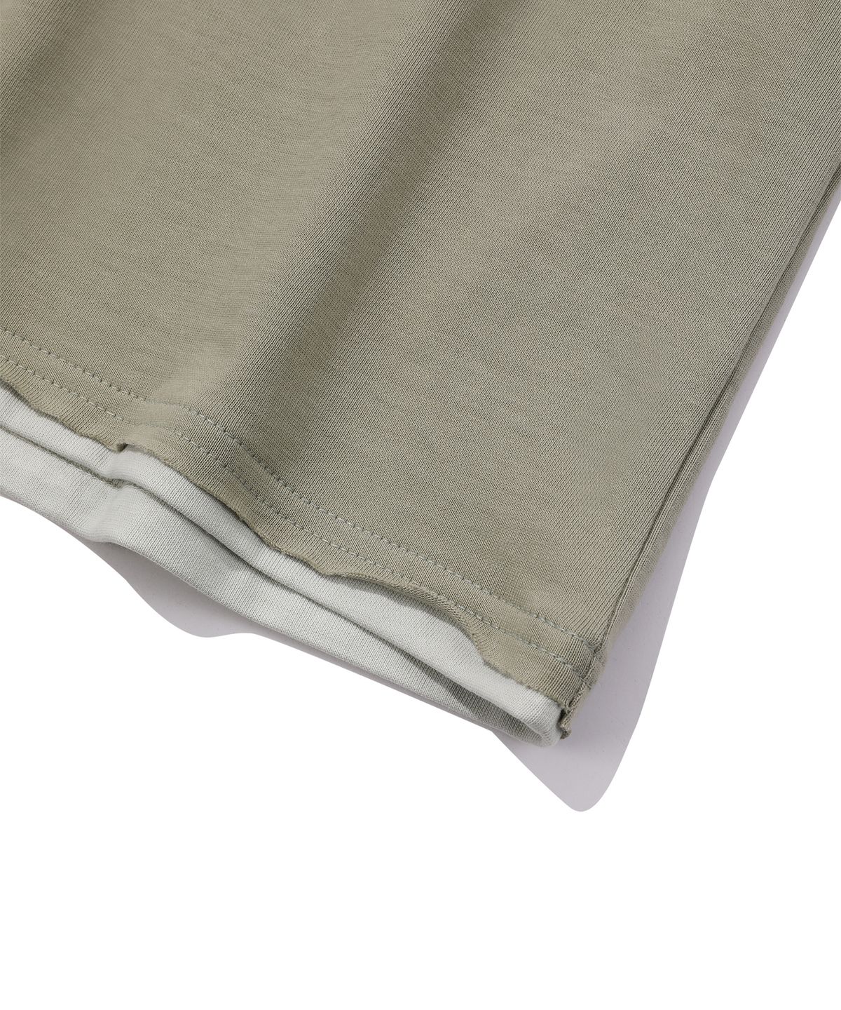 에피소드 언타이틀(EPISODE UNTITLED) CROP MATCH COLORS LOGO PRINT T-SHIRT_MINT KHAKI