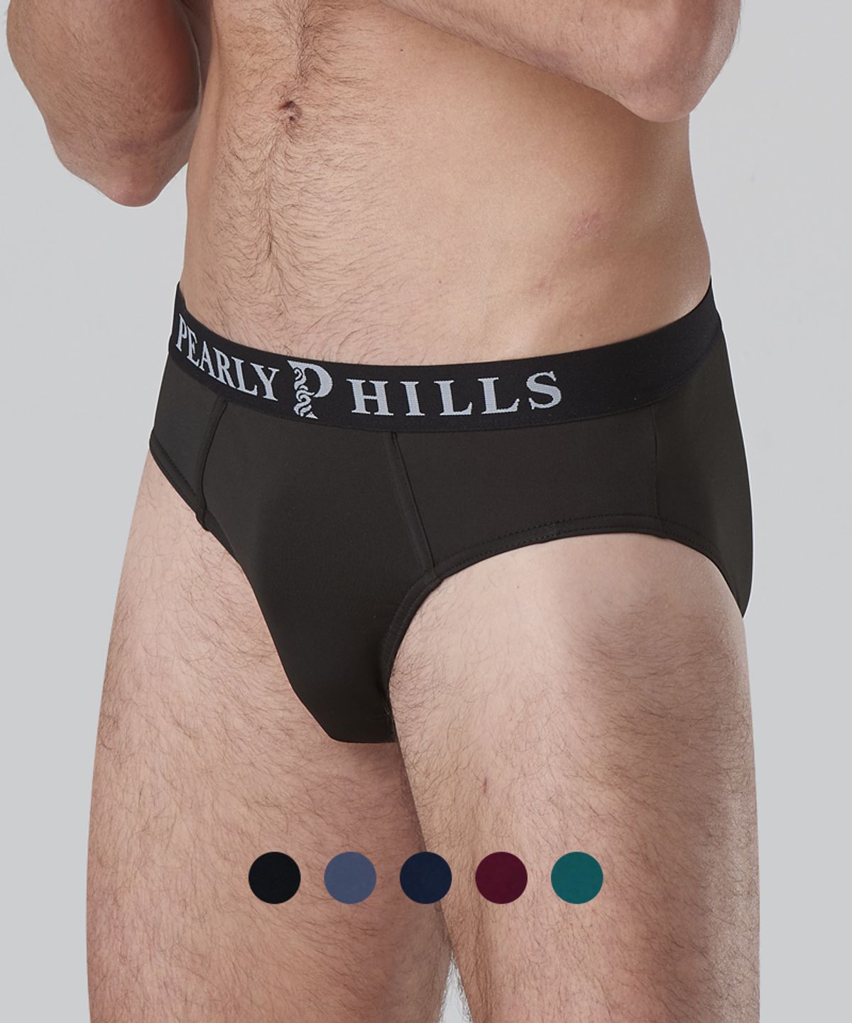 페리힐즈(PEARLYHILLS) [5PACK] 남자 폴리스판 브리프 삼각팬티 PHD7011