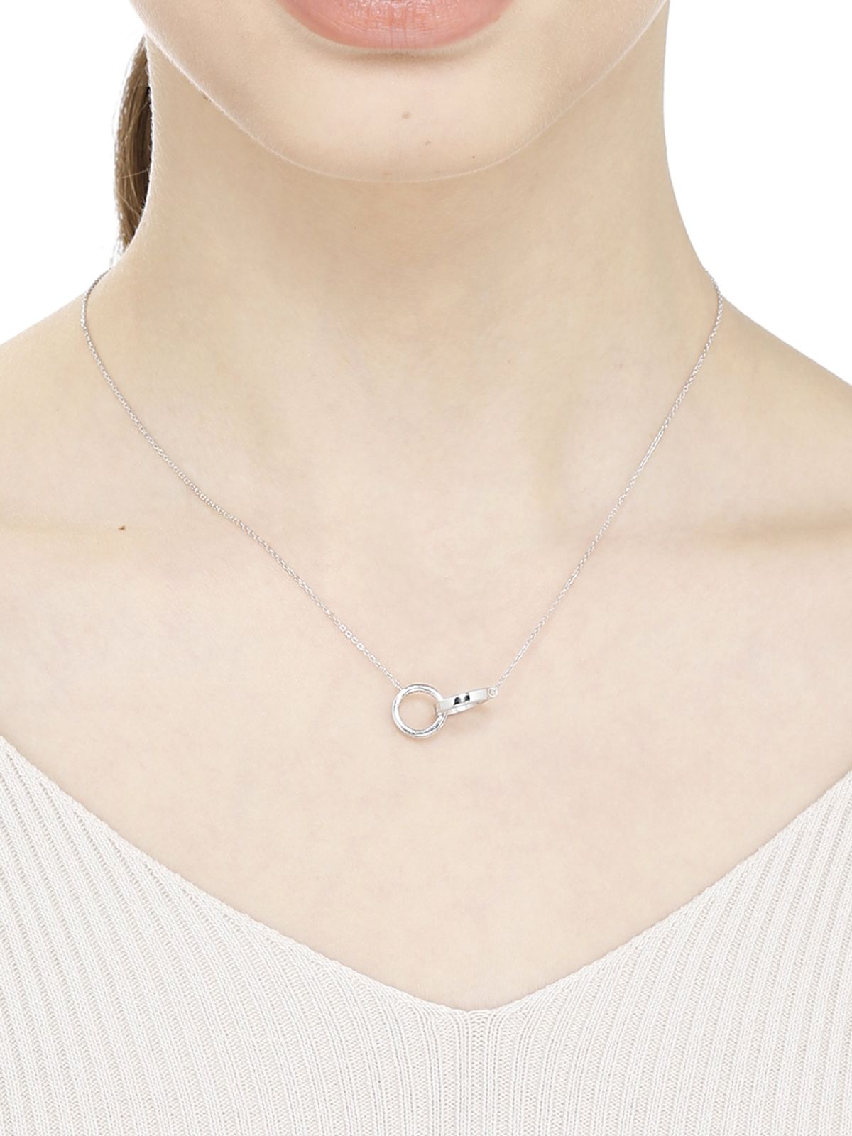 가이거주얼리(GEIGERJEWELRY) 투 링 화이트 목걸이 GISVNN014