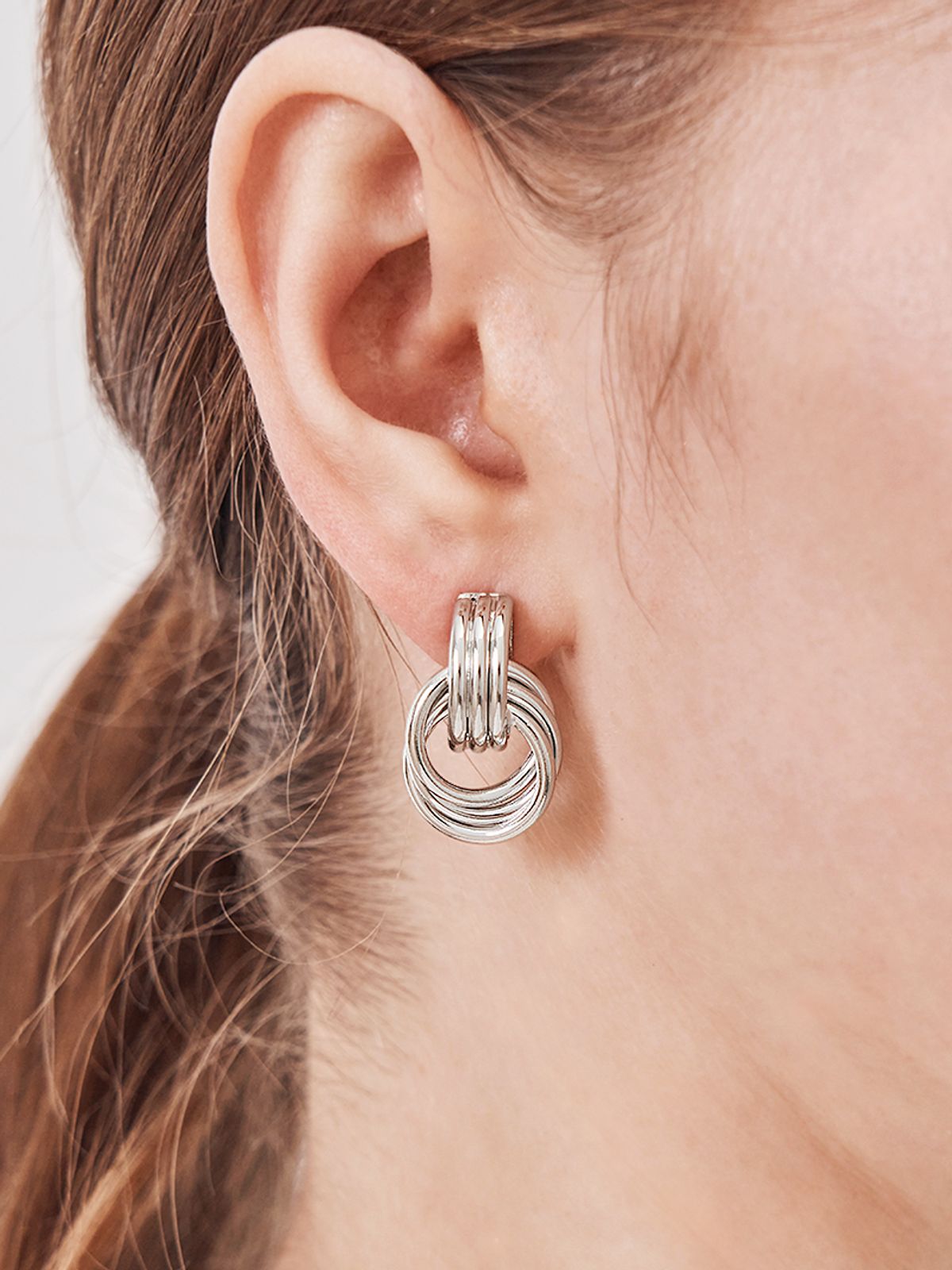 가이거주얼리(GEIGERJEWELRY) 투 라운드 볼드 귀걸이 GISVEE144 (실버925 PIN)