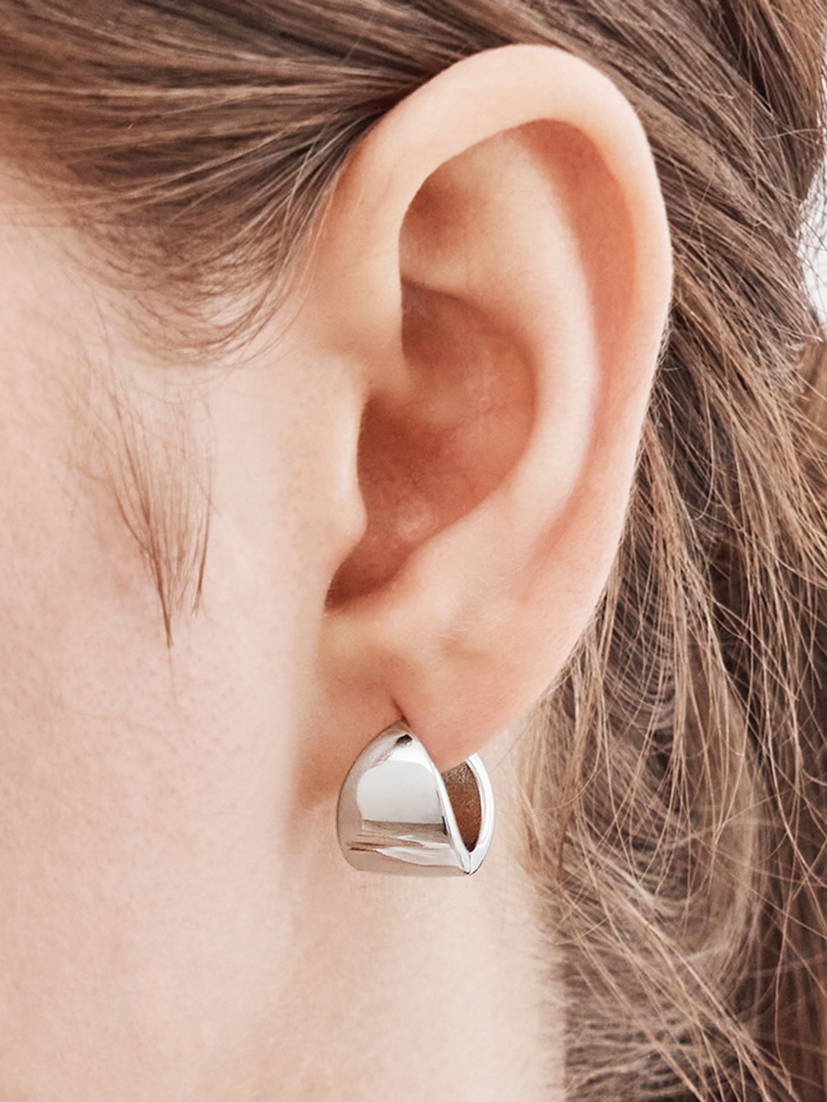 가이거주얼리(GEIGERJEWELRY) 물방울 포인트 데일리 원터치 귀걸이 GISVEE153 (실버925 PIN)