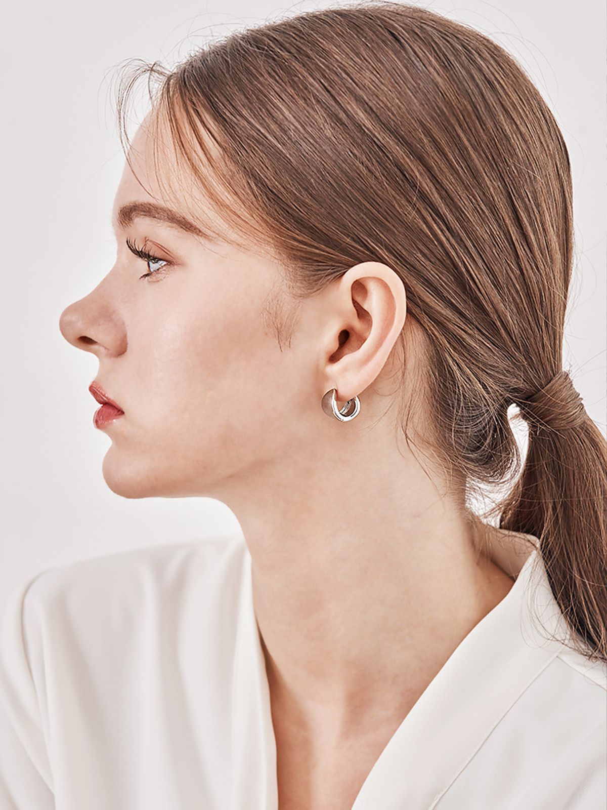 가이거주얼리(GEIGERJEWELRY) 물방울 포인트 데일리 원터치 귀걸이 GISVEE153 (실버925 PIN)
