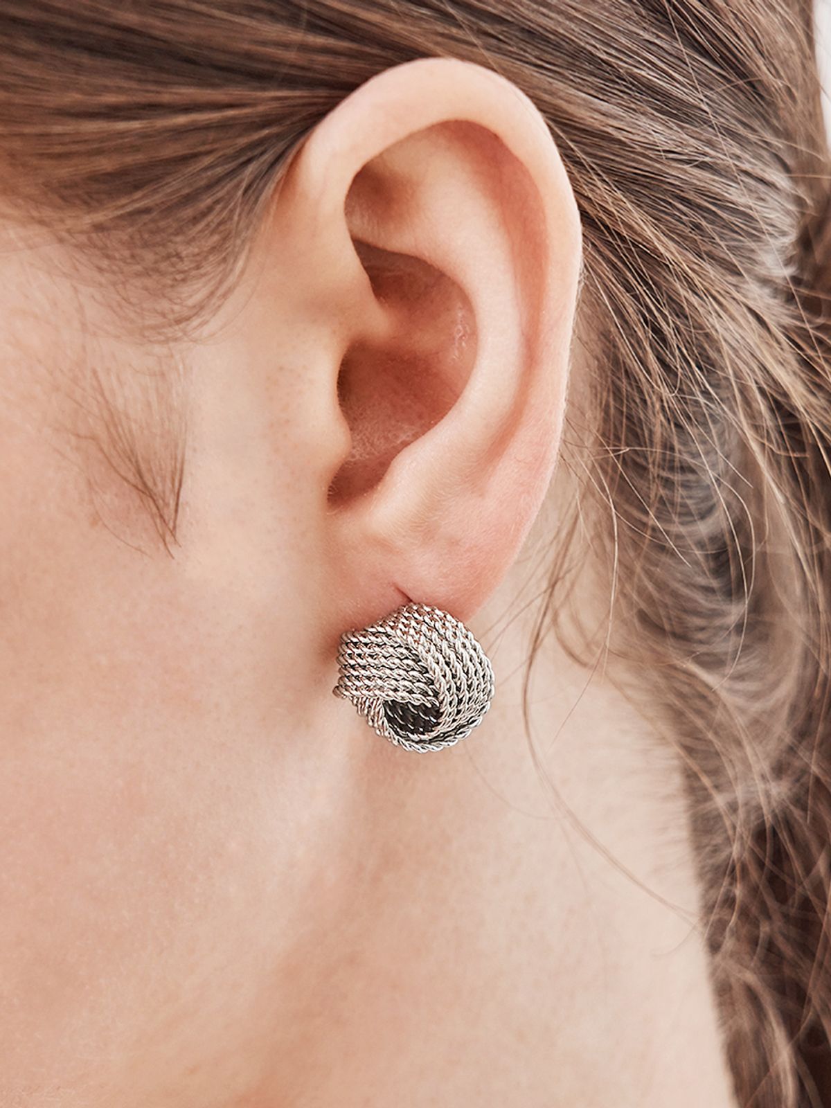 가이거주얼리(GEIGERJEWELRY) 꼬임체인 볼드 귀걸이 GISVEE145 (실버925 PIN)