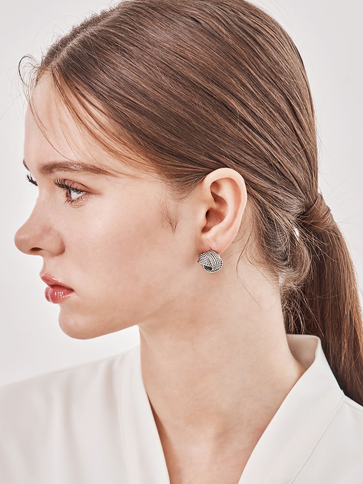 가이거주얼리(GEIGERJEWELRY) 꼬임체인 볼드 귀걸이 GISVEE145 (실버925 PIN)