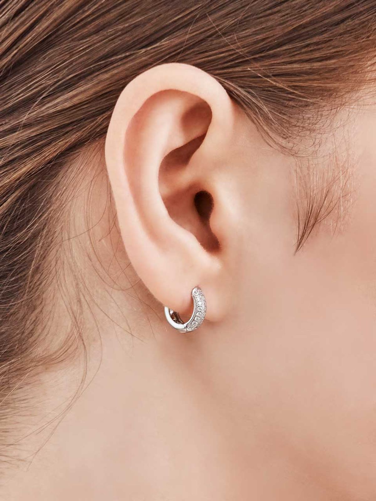 가이거주얼리(GEIGERJEWELRY) 파인 볼드 원터치 링 귀걸이  GISVEE138 (실버925 PIN)