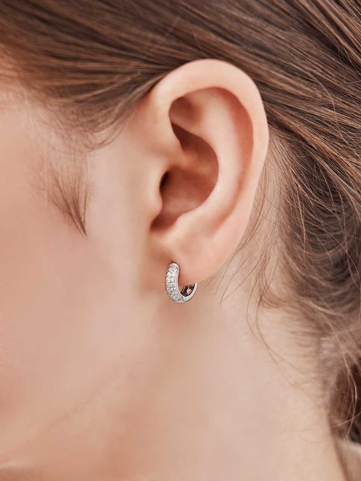 가이거주얼리(GEIGERJEWELRY) 파인 볼드 원터치 링 귀걸이  GISVEE138 (실버925 PIN)