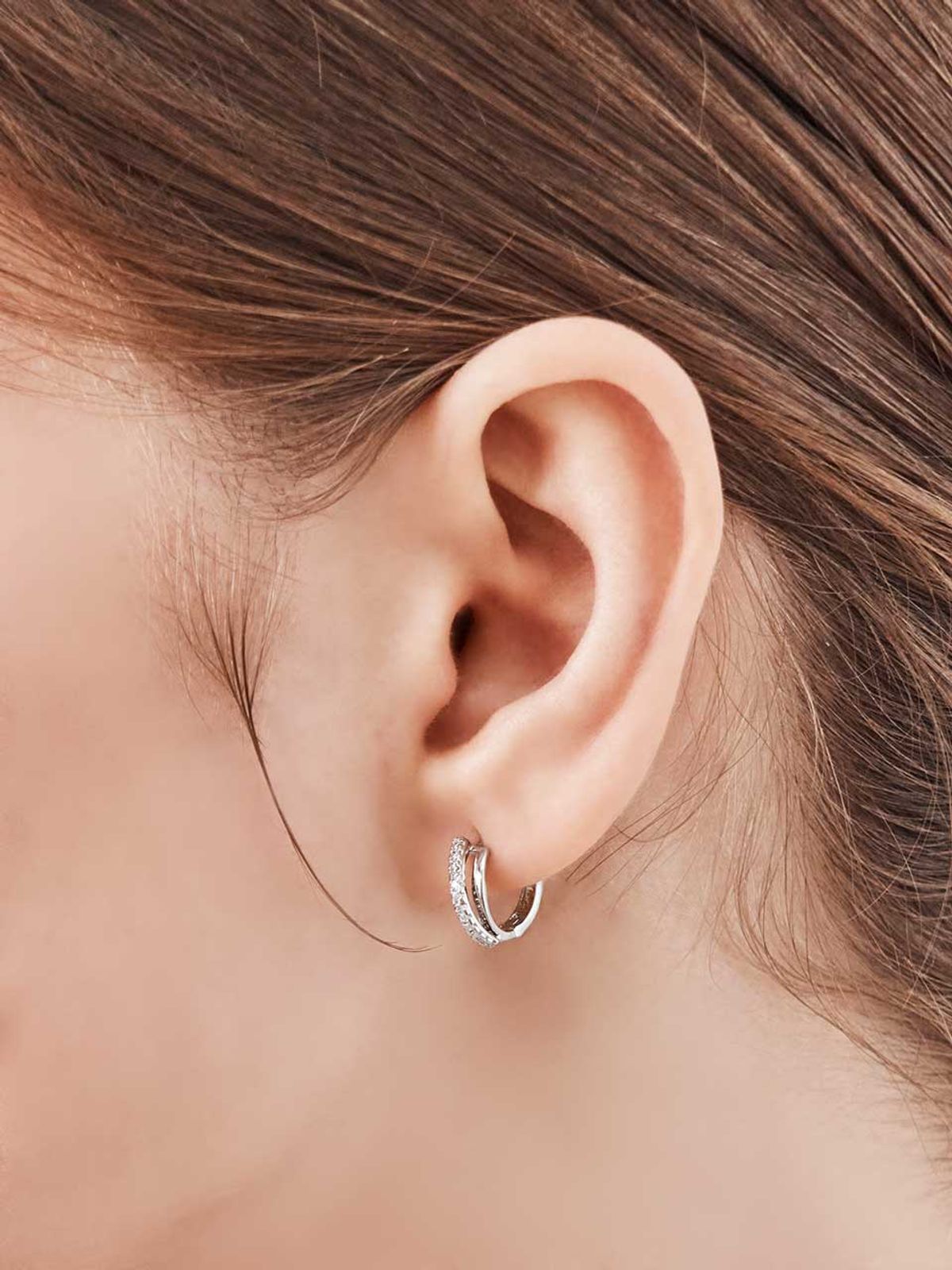 가이거주얼리(GEIGERJEWELRY) 크로스 포인트 원터치 귀걸이 GISVEE136 (실버925 PIN)