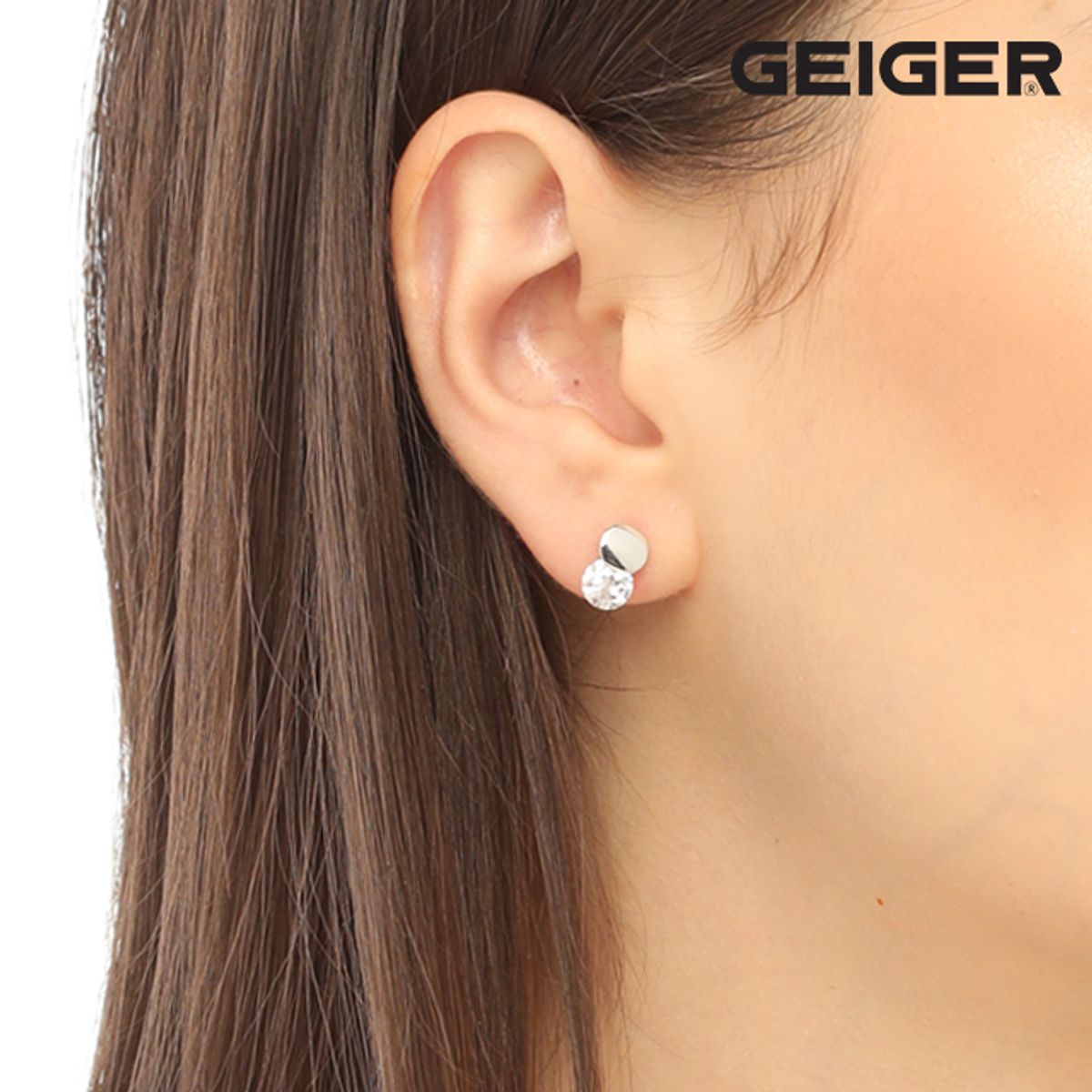 가이거주얼리(GEIGERJEWELRY) 아이비 큐빅 귀걸이 GISVEE079 (실버925 PIN)
