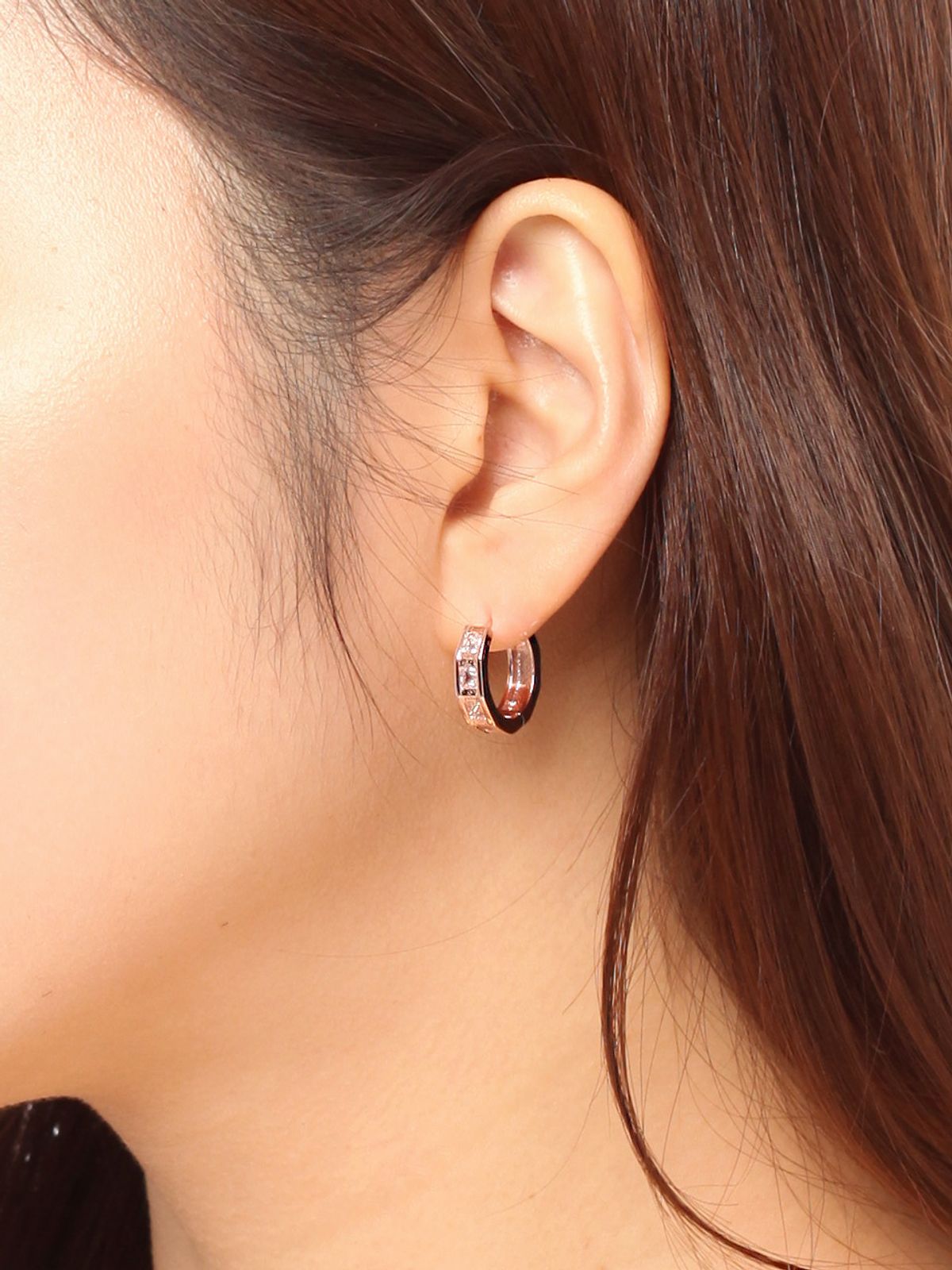 가이거주얼리(GEIGERJEWELRY) 18K 스퀘어 큐빅 원터치 링귀걸이 (gold pin) GI8KPEE027