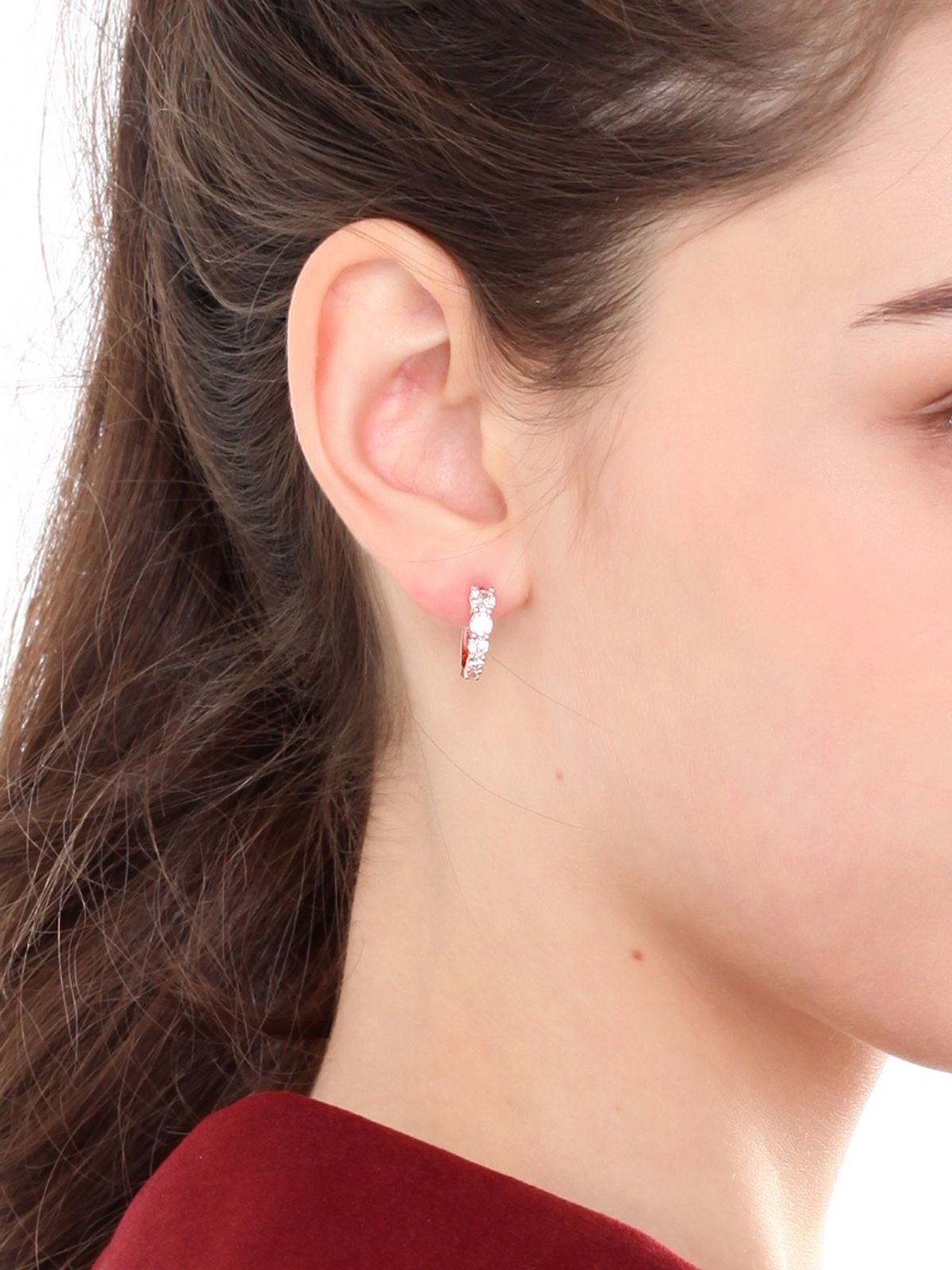 가이거주얼리(GEIGERJEWELRY) 18K 크레센도 큐빅 원터치 귀걸이 (gold pin) GI8KPEE018