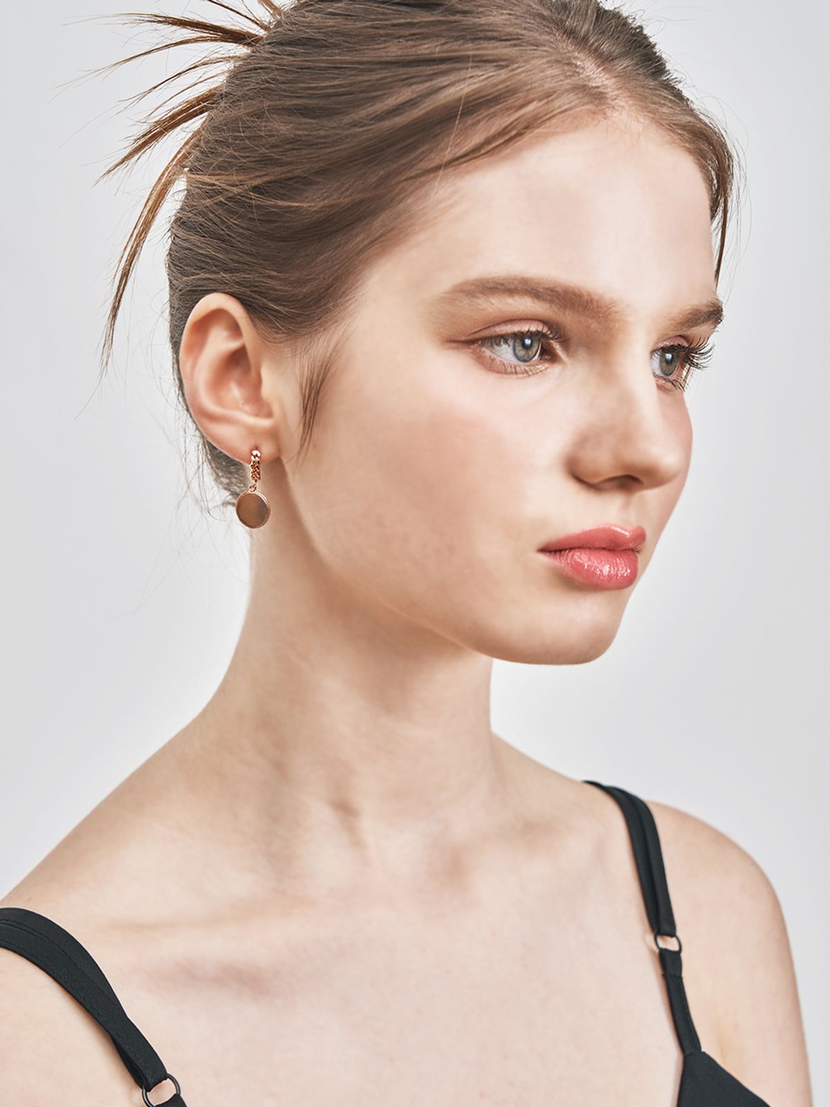 가이거주얼리(GEIGERJEWELRY) 18K 코인 원터치 귀걸이 (gold pin) GI8KPEE011